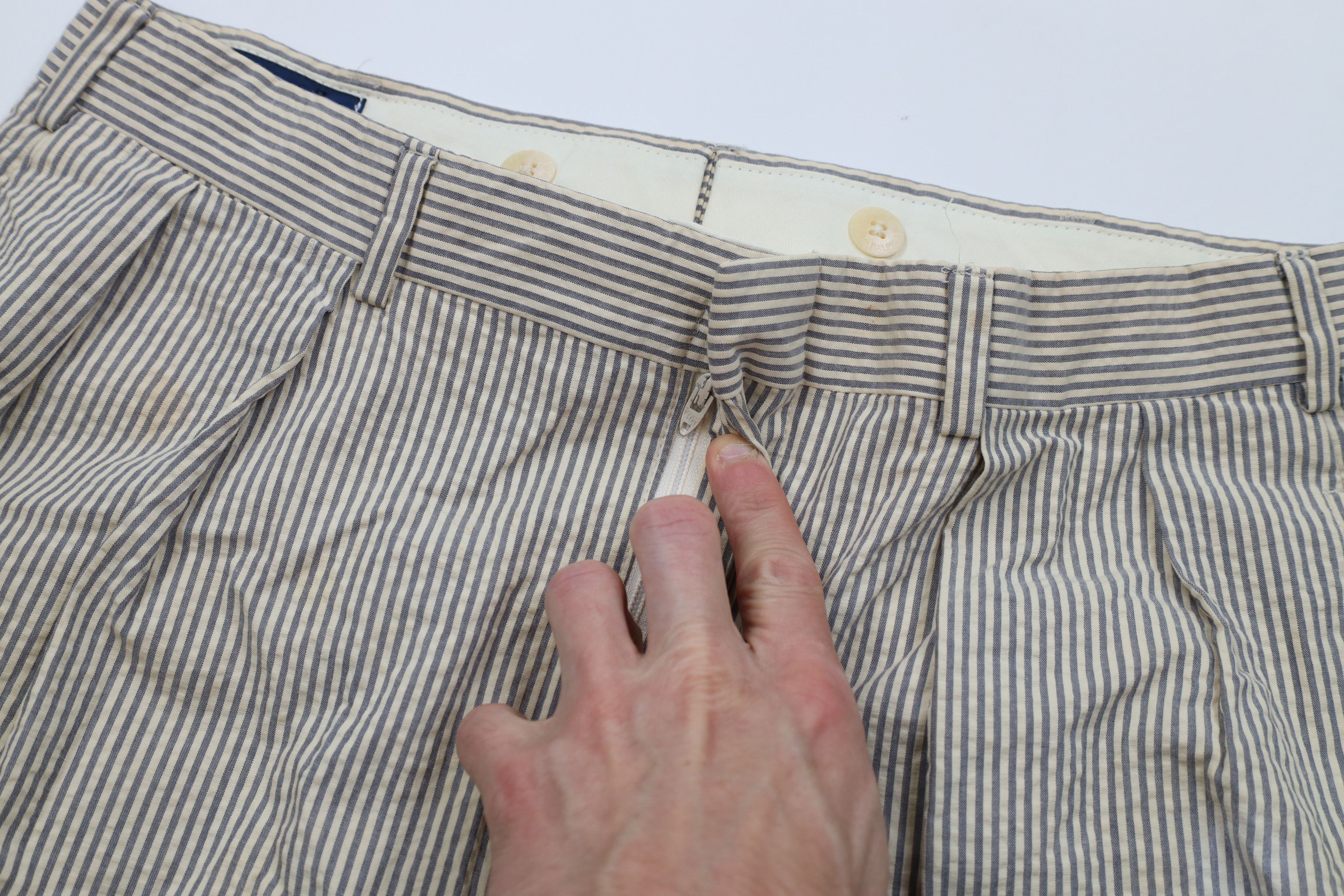 Polo Ralph Lauren Vintage 70s Ralph Lauren Seer Sucker Wide Leg Pants USA Size US 32 / EU 48 - 9 Thumbnail