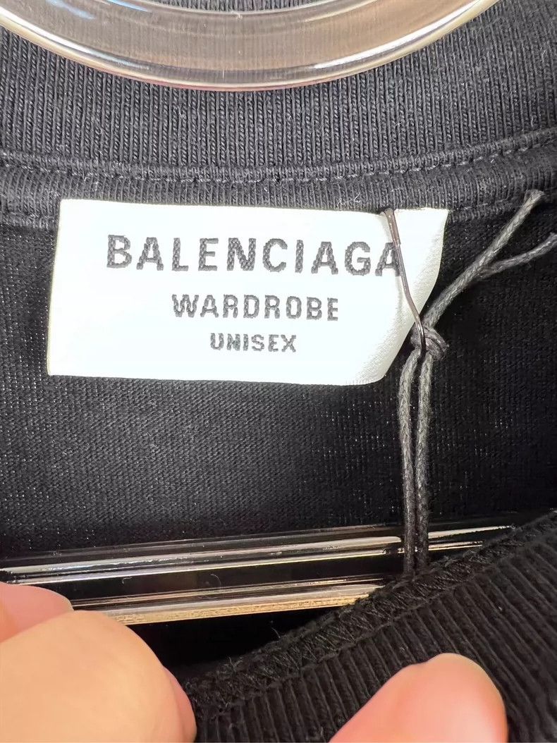 Balenciaga Balenciaga Black chest mosaic logo short sleeve Size US XS / EU 42 / 0 - 6 Thumbnail