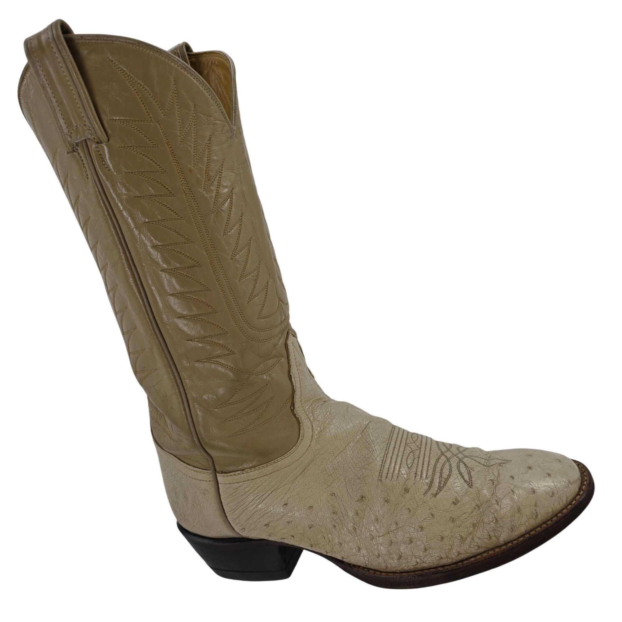 Tony Lama Tony Lama Exotic Ostrich Men Size 9.5D Cream Beige Leather Size US 9.5 / EU 42-43 - 1 Thumbnail