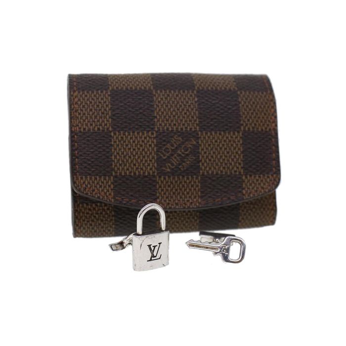 Louis Vuitton LOUIS VUITTON Damier Ebene Cuff Case Cuffs M64600 LV Auth ...