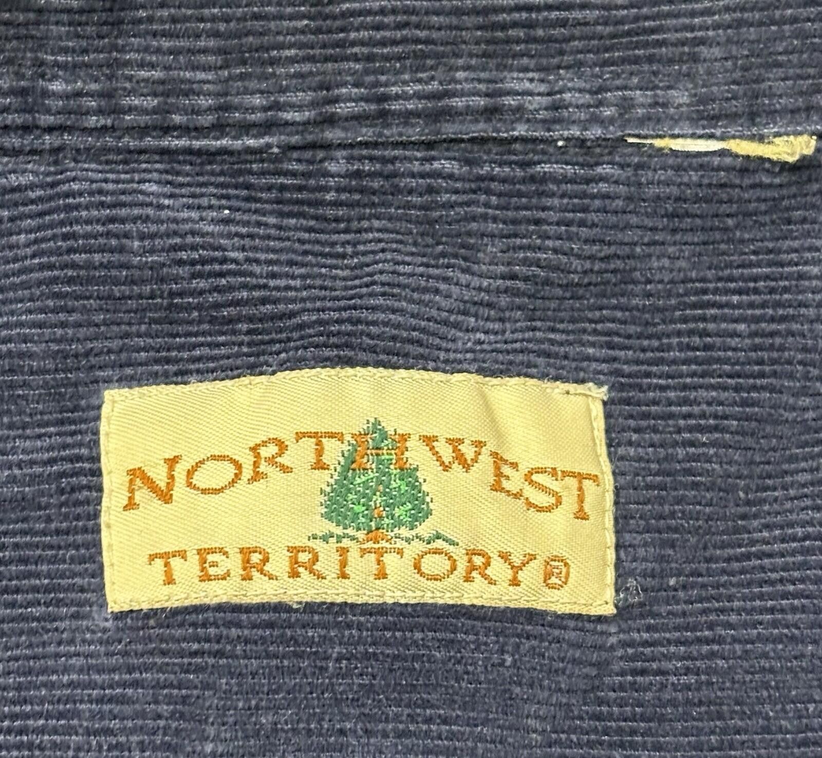 Northwest Territory VTG Northwest Territory Shirt Mens 2XL Corduroy Blue Cotton Size US XXL / EU 58 / 5 - 2 Thumbnail