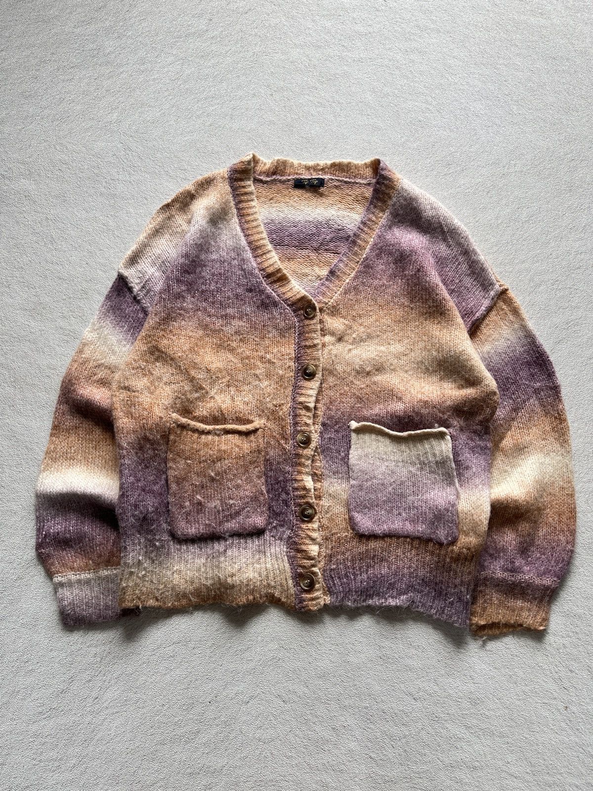 TOP TIP GRADIENT SOFT WOOL CARDIGAN KNITWEAR