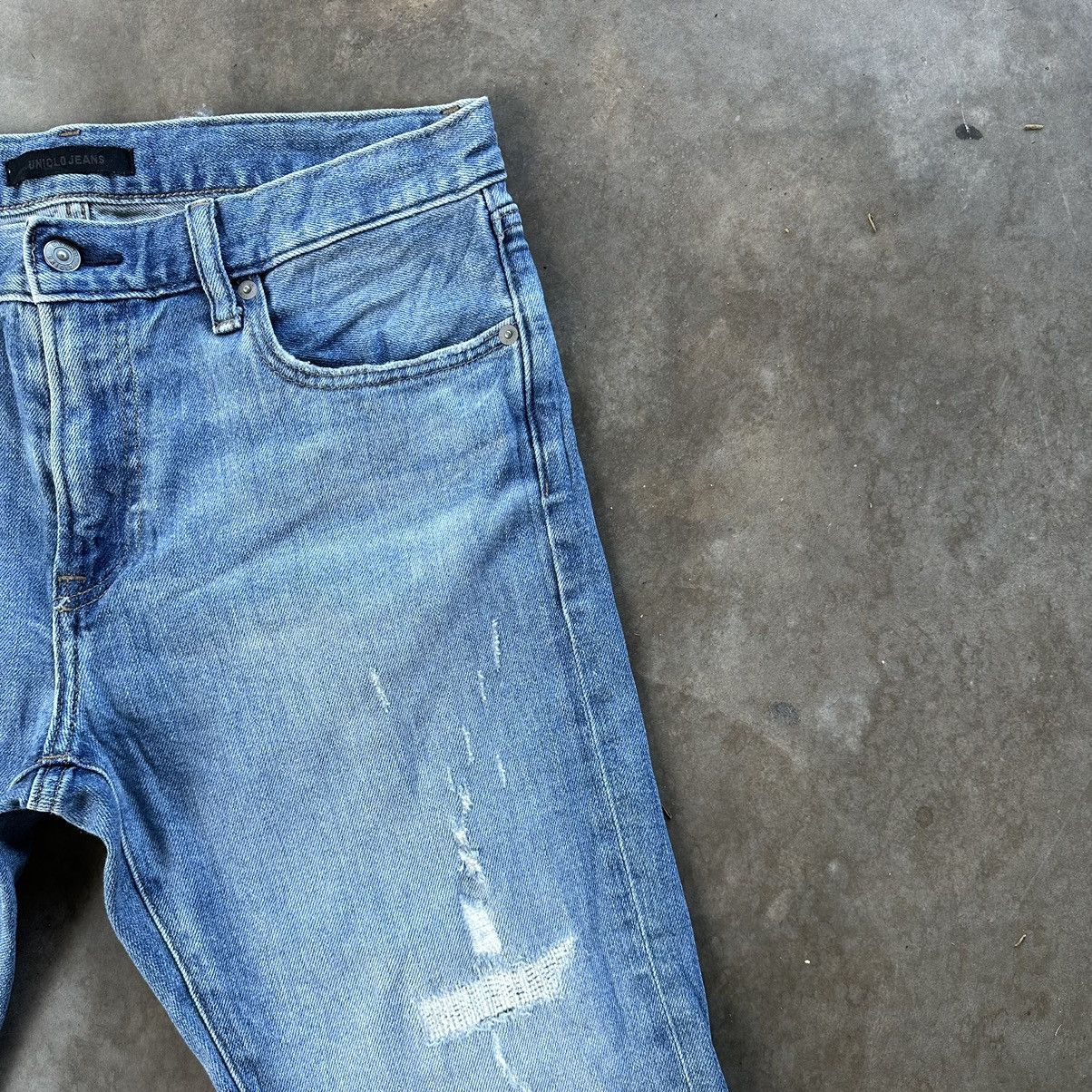 Japanese Brand Vintage Japanese Jean Faded Distressed Denim Pant W33 Size US 33 - 4 Thumbnail