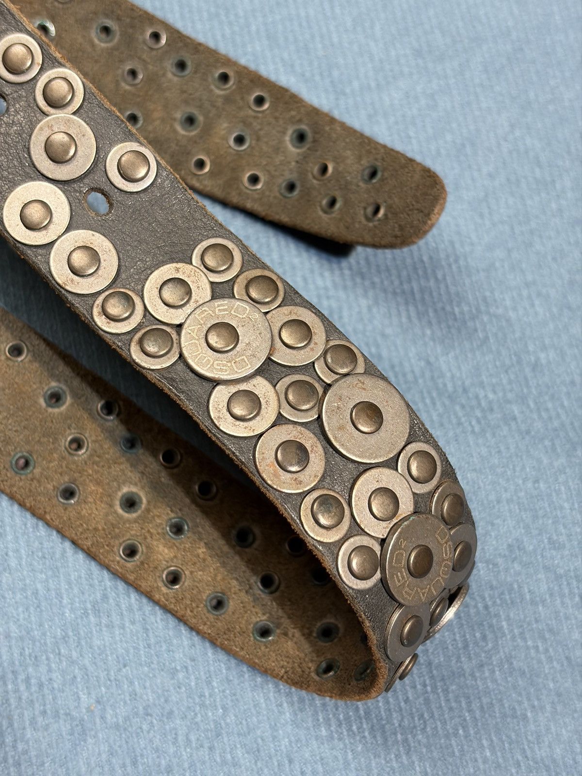 Dsquared2 2000s Dsquared Leather Studded Metal Belt Size ONE SIZE - 4 Thumbnail