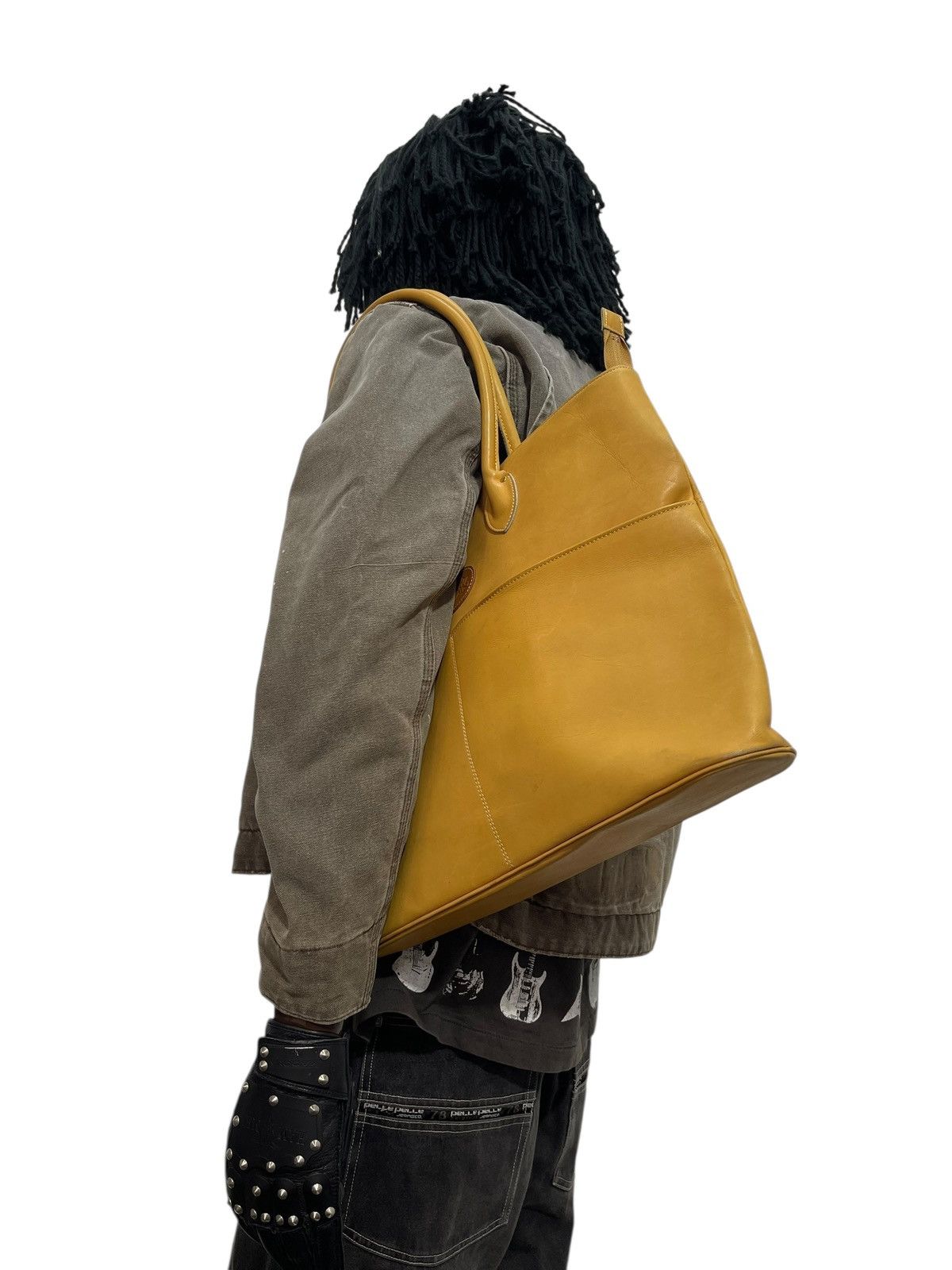 Leather Full Leather Vtg Tak Japan Tote Shoulder Bag 7🟩 Size ONE SIZE - 2 Thumbnail