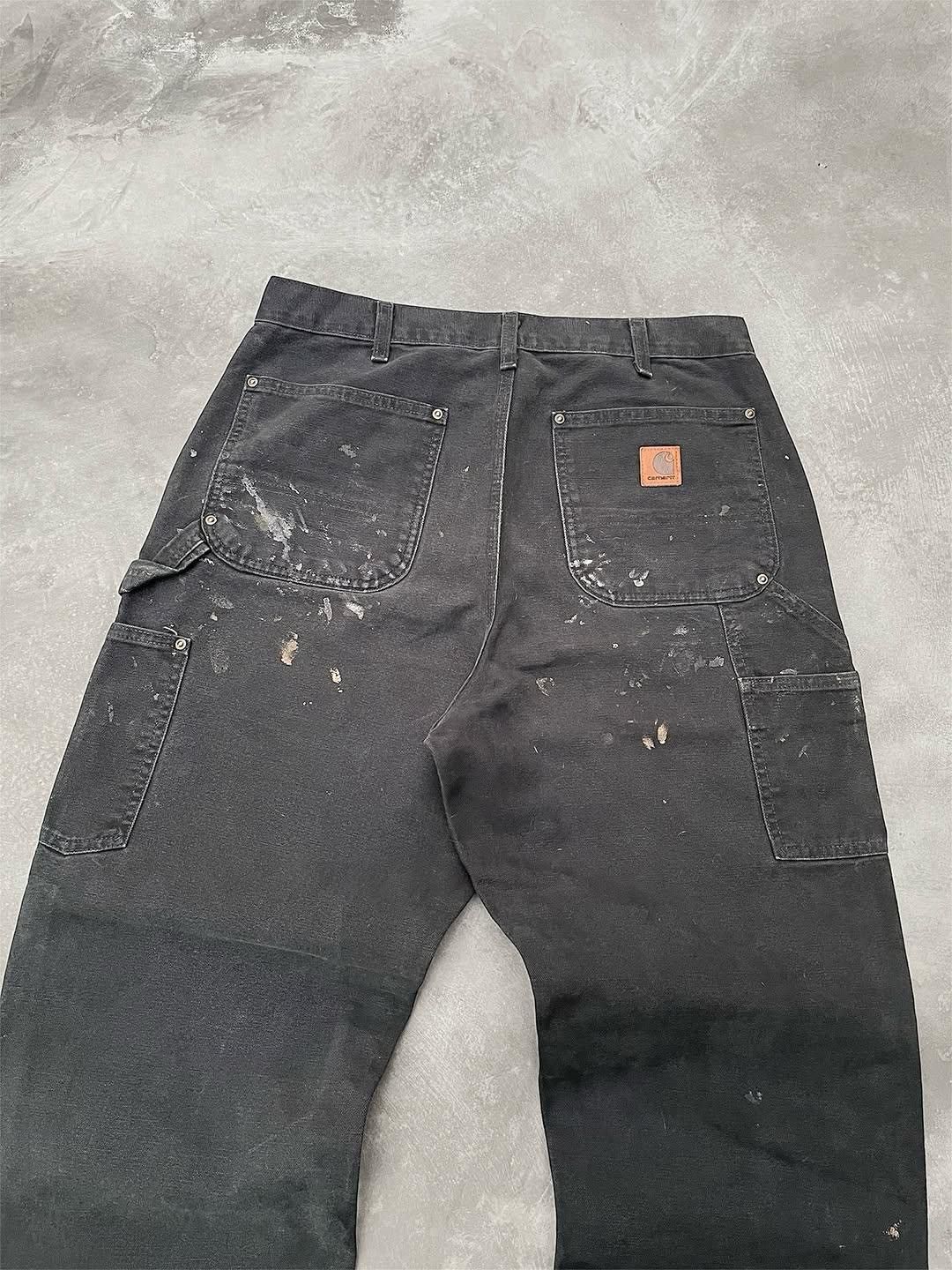 Carhartt Faded Black Carhartt Doublekne B136-BLK🪡Grunge Size US 33 - 6 Thumbnail