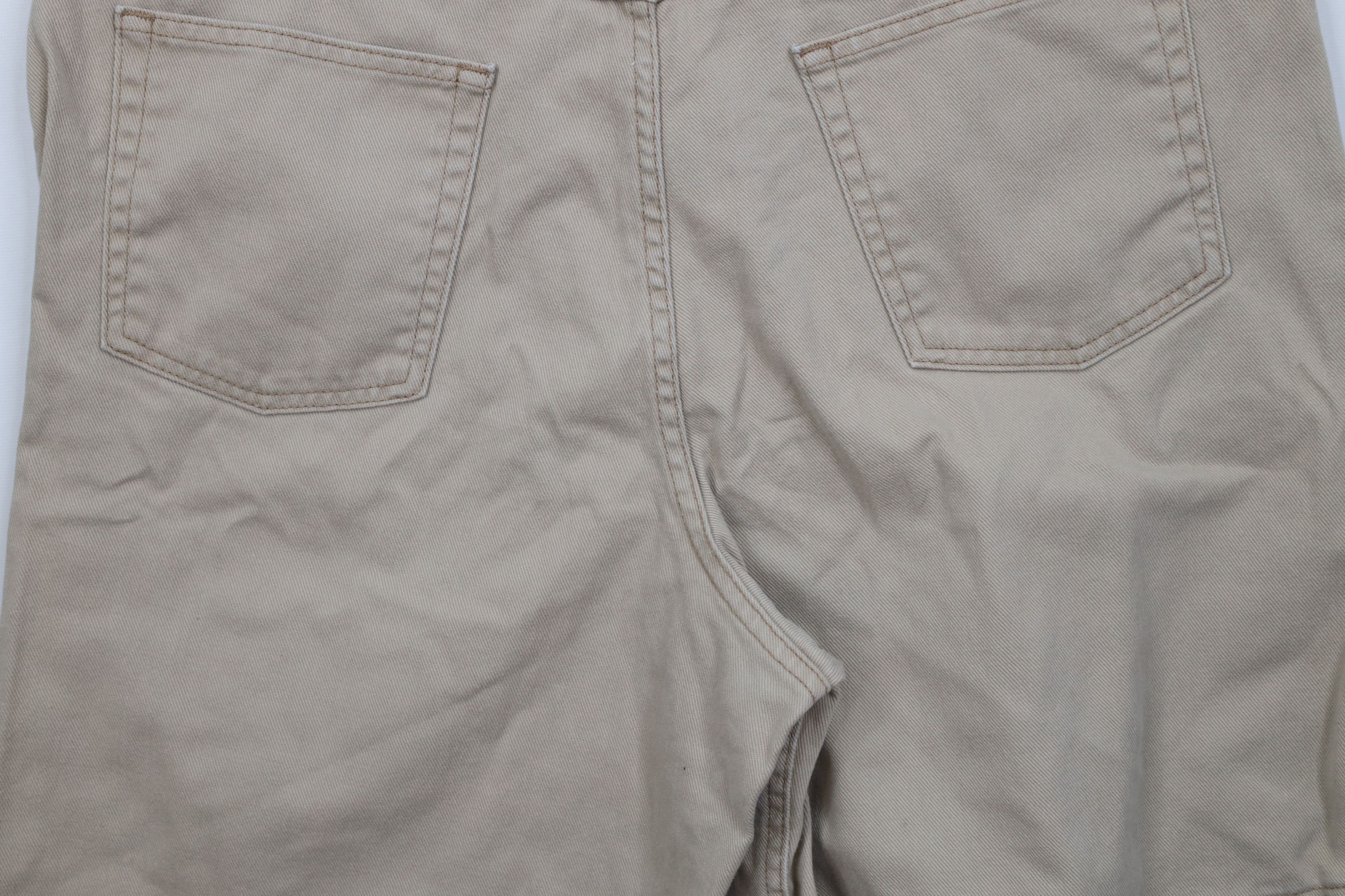 L.L. Bean Vintage 90s LL Bean Knee Denim Jean Shorts Beige Cotton Size US 34 / EU 50 - 9 Thumbnail