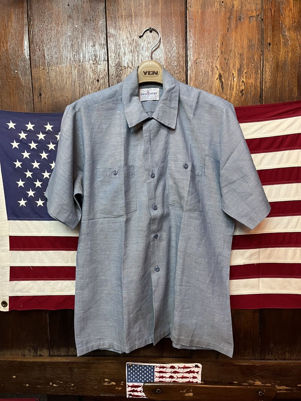 Other Vintage 1970s Seafarer Work Shirt Size US M / EU 48-50 / 2 - 1 Thumbnail