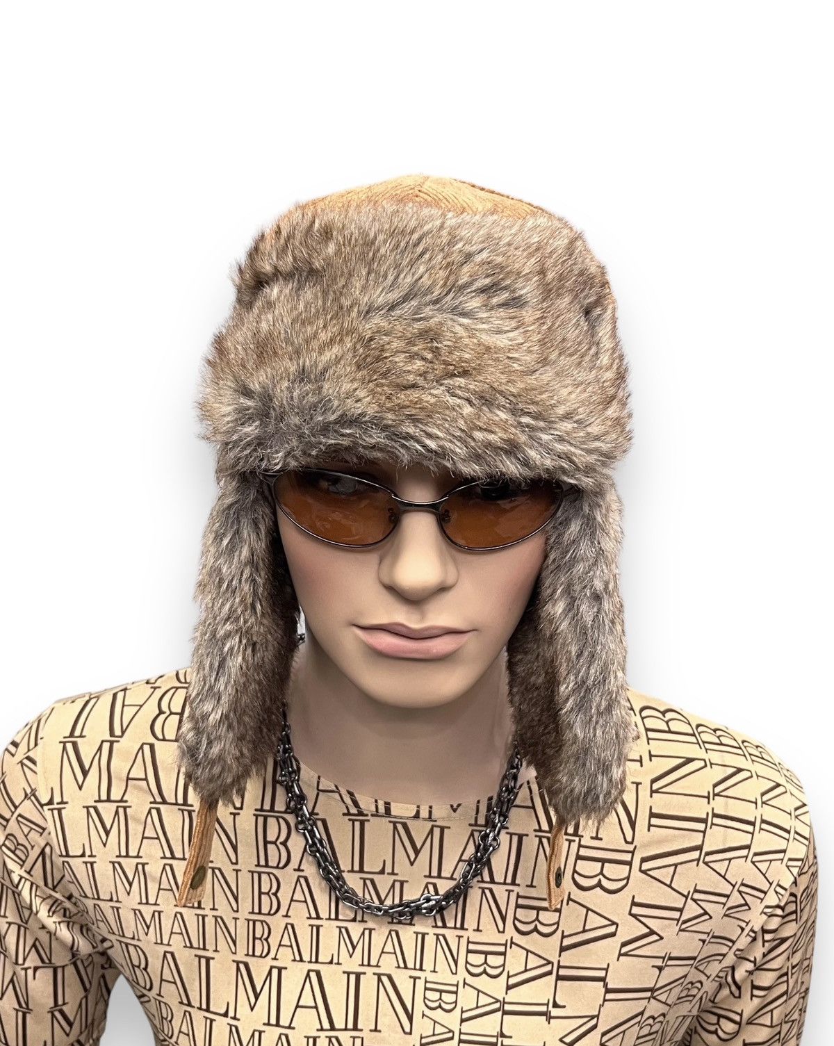 Ruben Kone FYE💥Vintage RUBEN Corduroy Faux Fur Quilted Trooper Trapper Size ONE SIZE - 3 Thumbnail