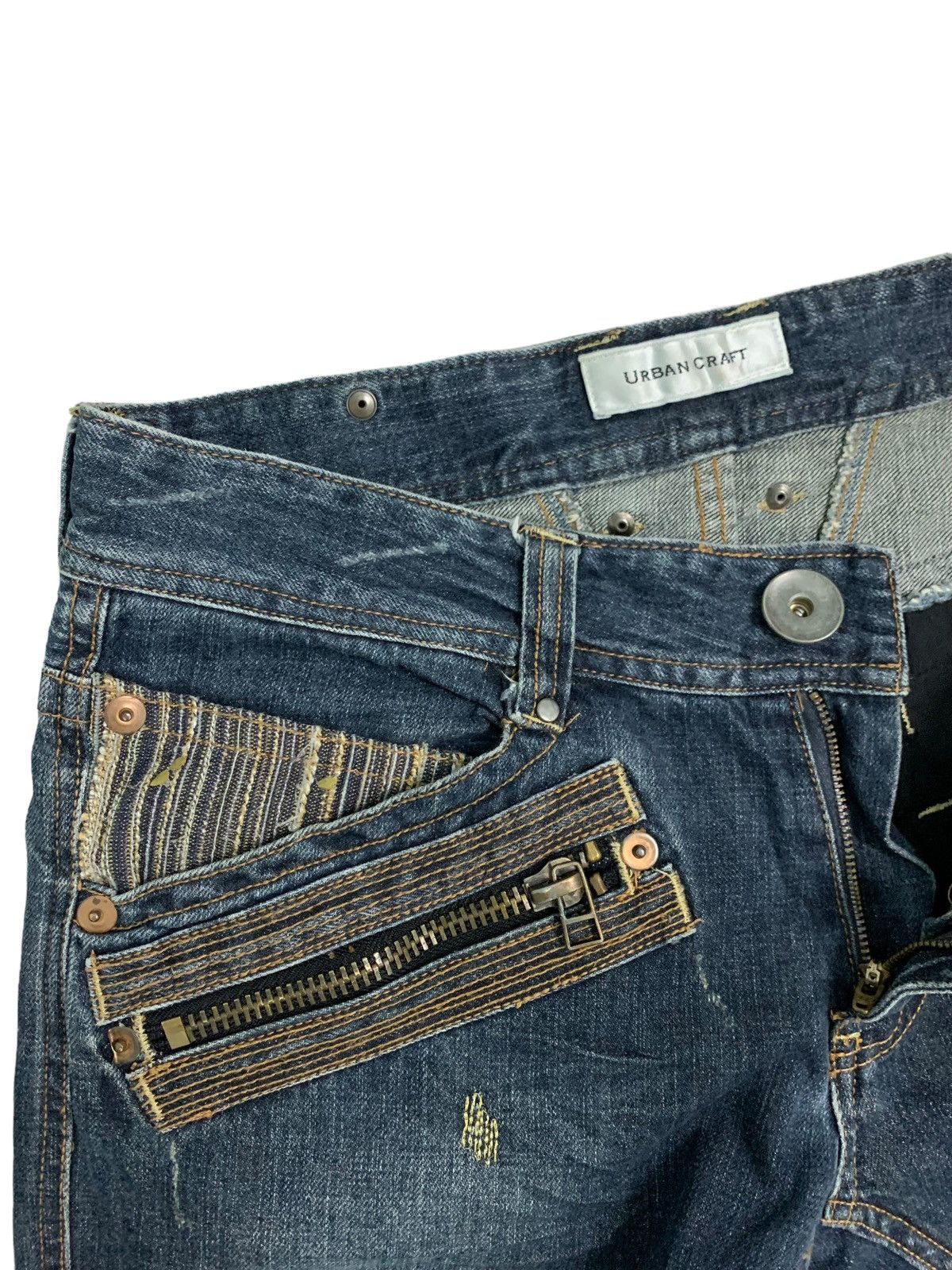 Japanese Brand × Le Grande Bleu (L.G.B.) × Tornado Mart 🔥Rare Design Japanese Brand Urban Craft Zipper Pocket Jeans Size US 31 - 8 Thumbnail