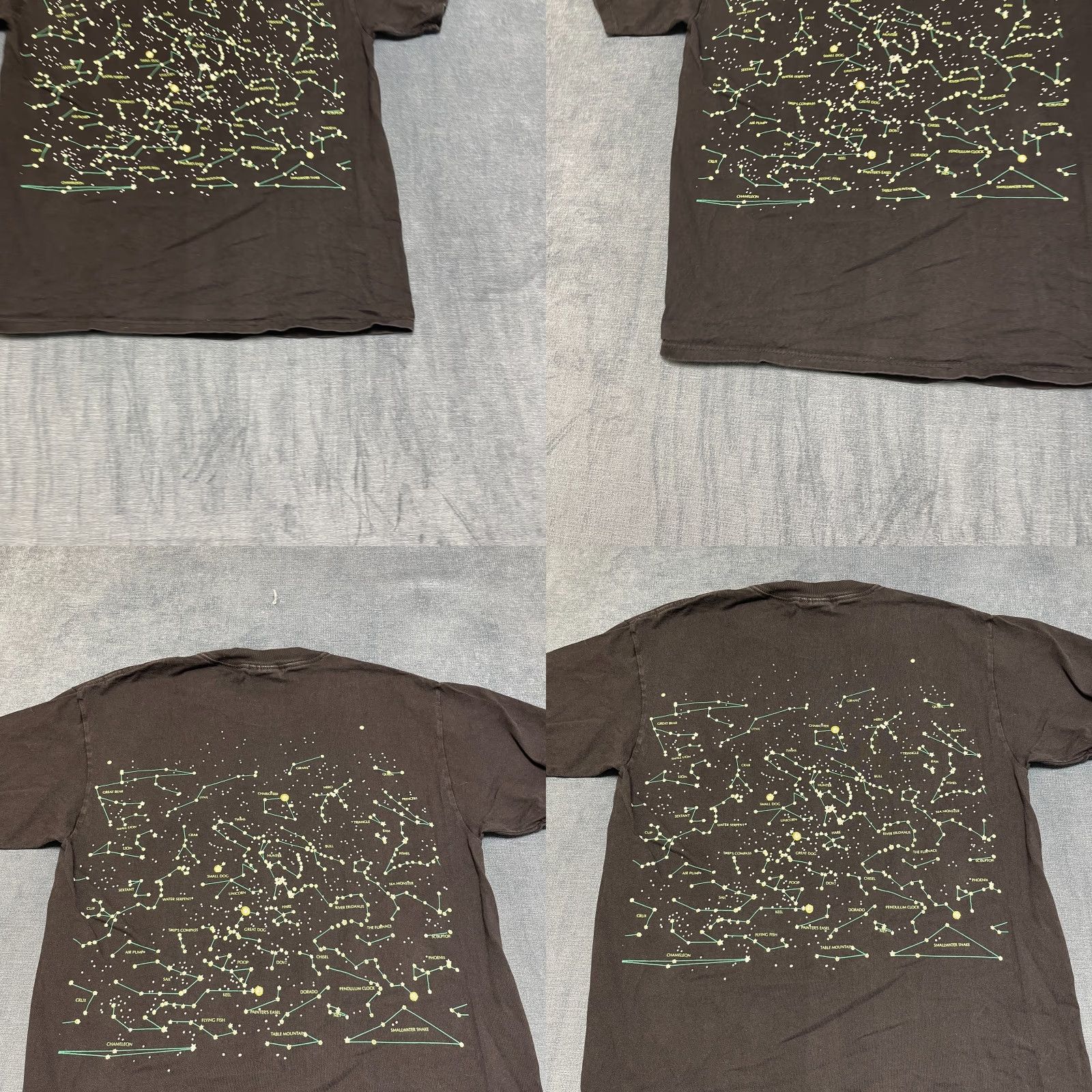 Hanes VINTAGE Hanes T-Shirt Men M Black Heavenly Bodies Double-Sided Star Map Size US M / EU 48-50 / 2 - 9 Thumbnail