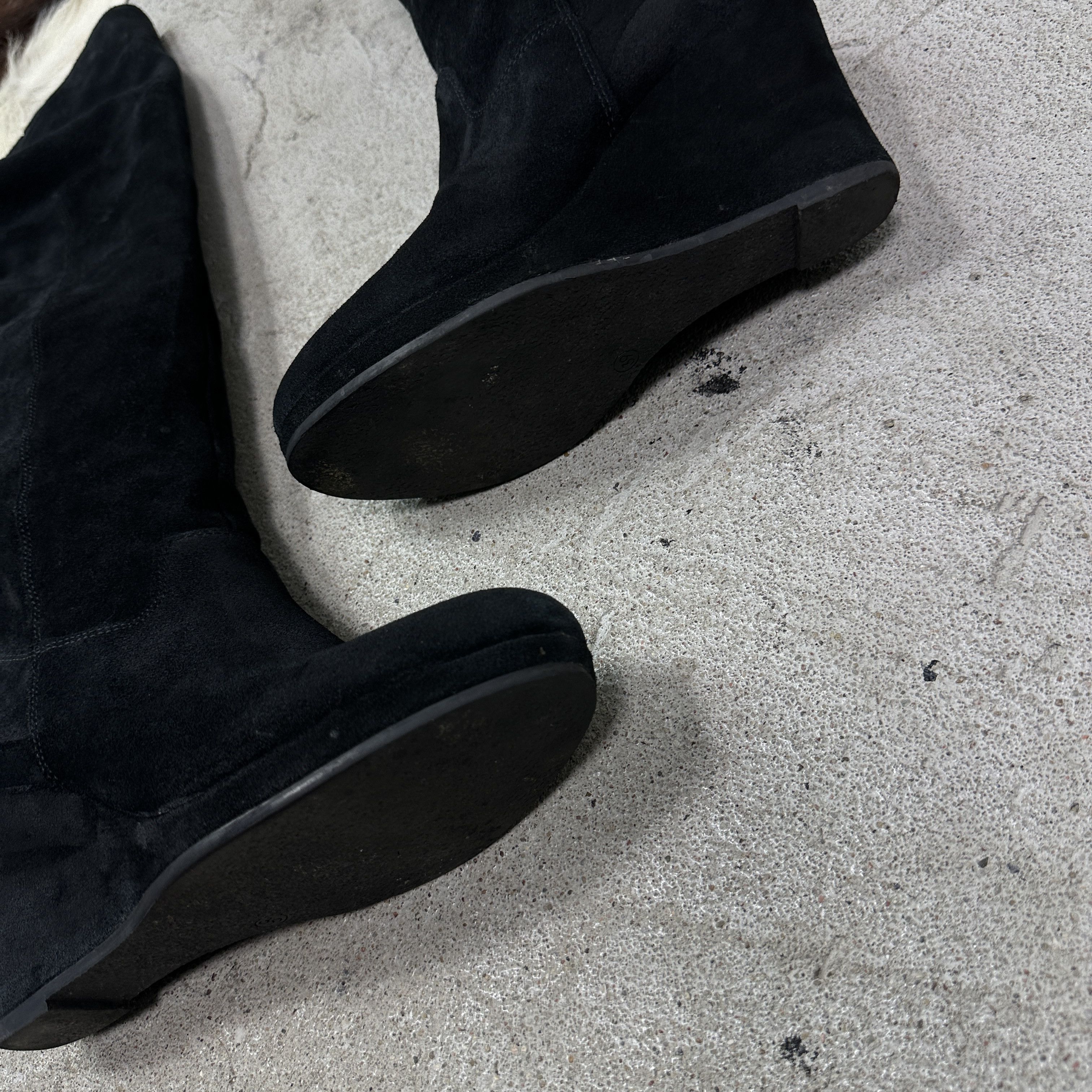 Vintage Vintage Leather Platform Wedgne Knee High Boots Y2K Size US 9 / IT 39 - 5 Thumbnail