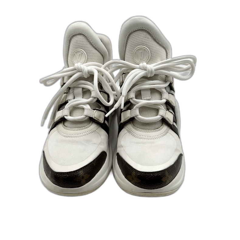 Louis Vuitton Louis Vuitton White Brown Dad Sneakers Size US 6 / IT 36 - 1 Thumbnail