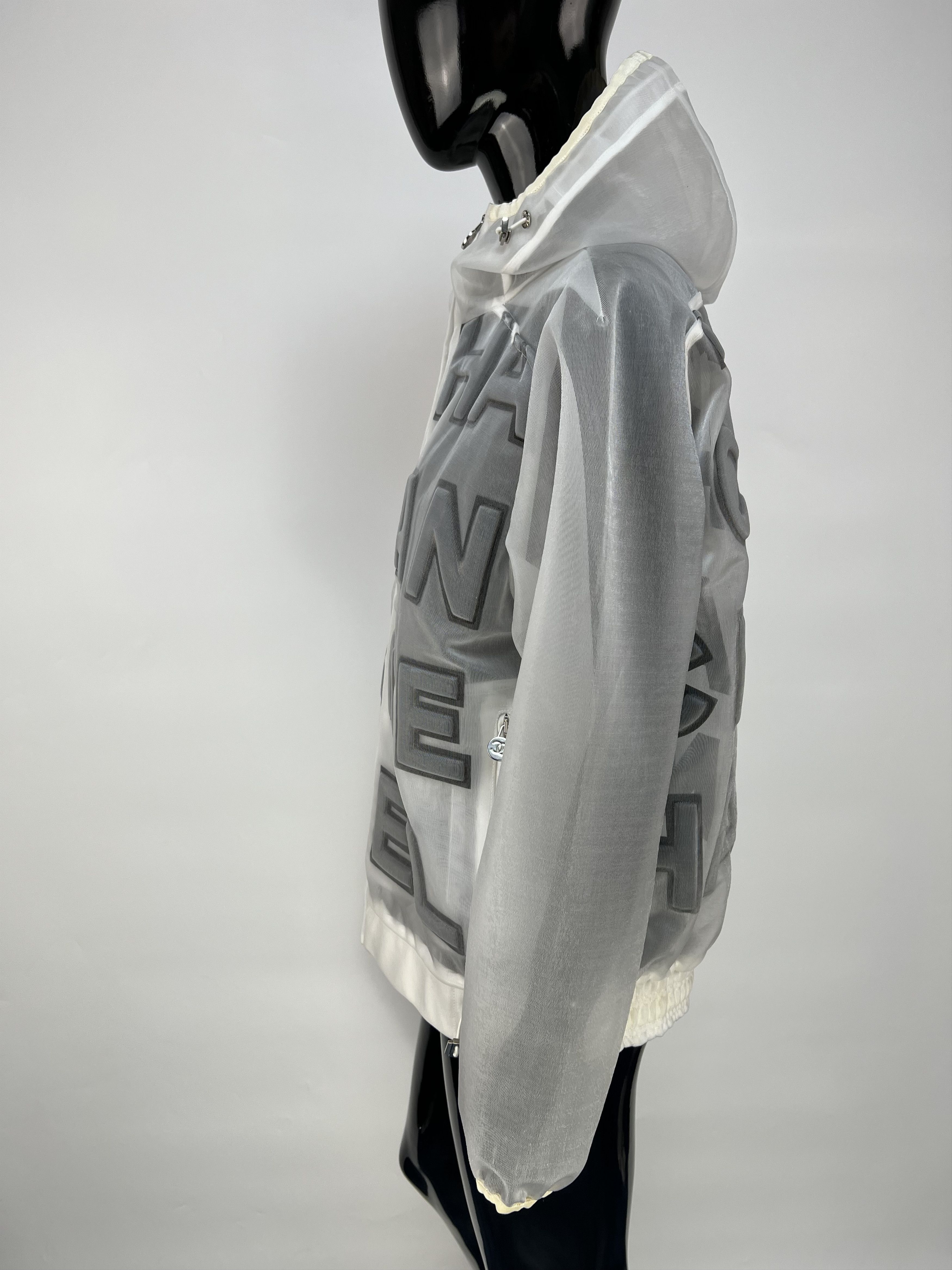 Chanel Chanel Logo Nylon Full Zip Hooded Jacket Size 36 Size XS / US 0-2 / IT 36-38 - 3 Thumbnail