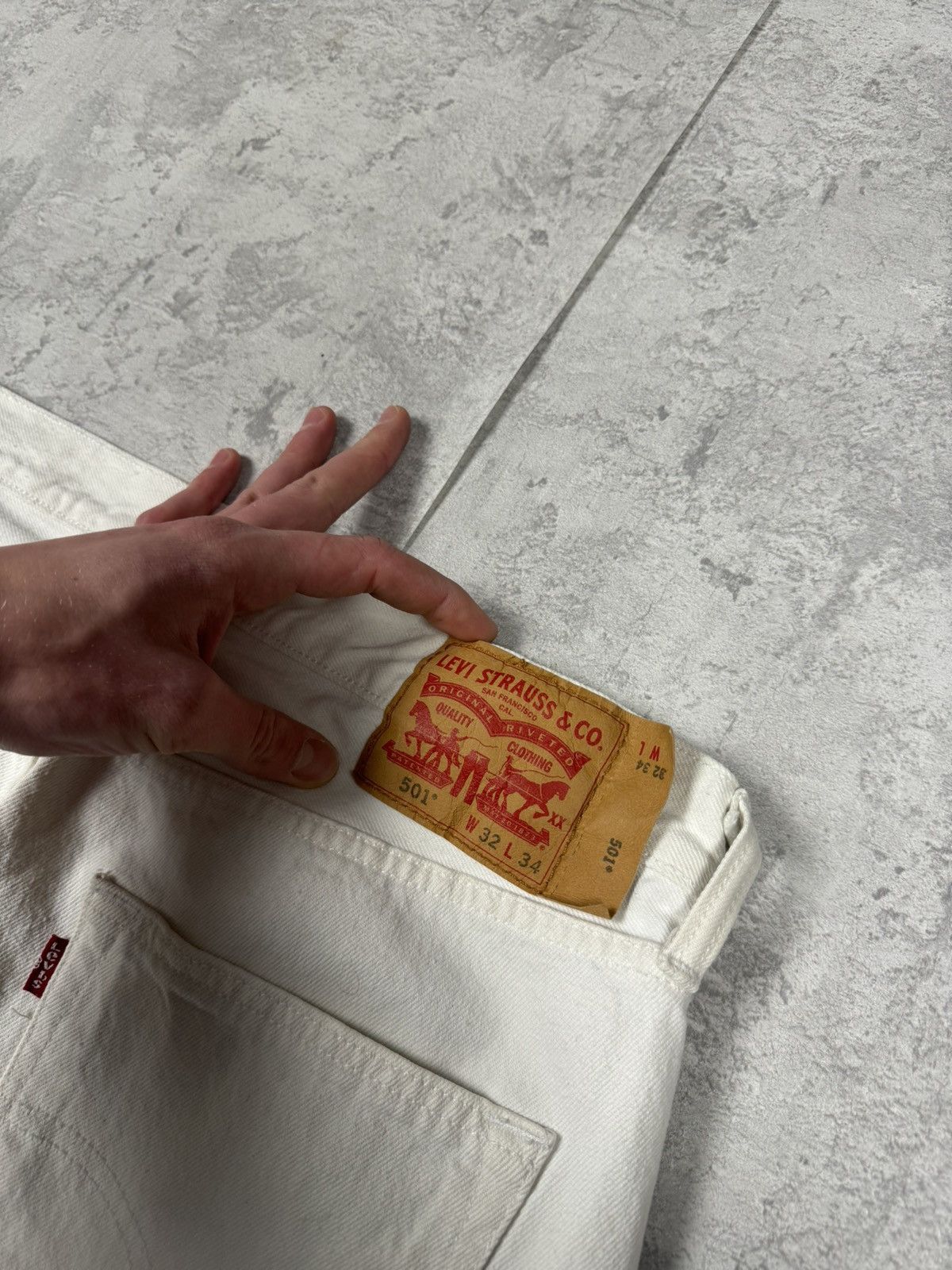 Levi's Levis 501 White Jeans Size 32/34 Size US 32 / EU 48 - 7 Thumbnail