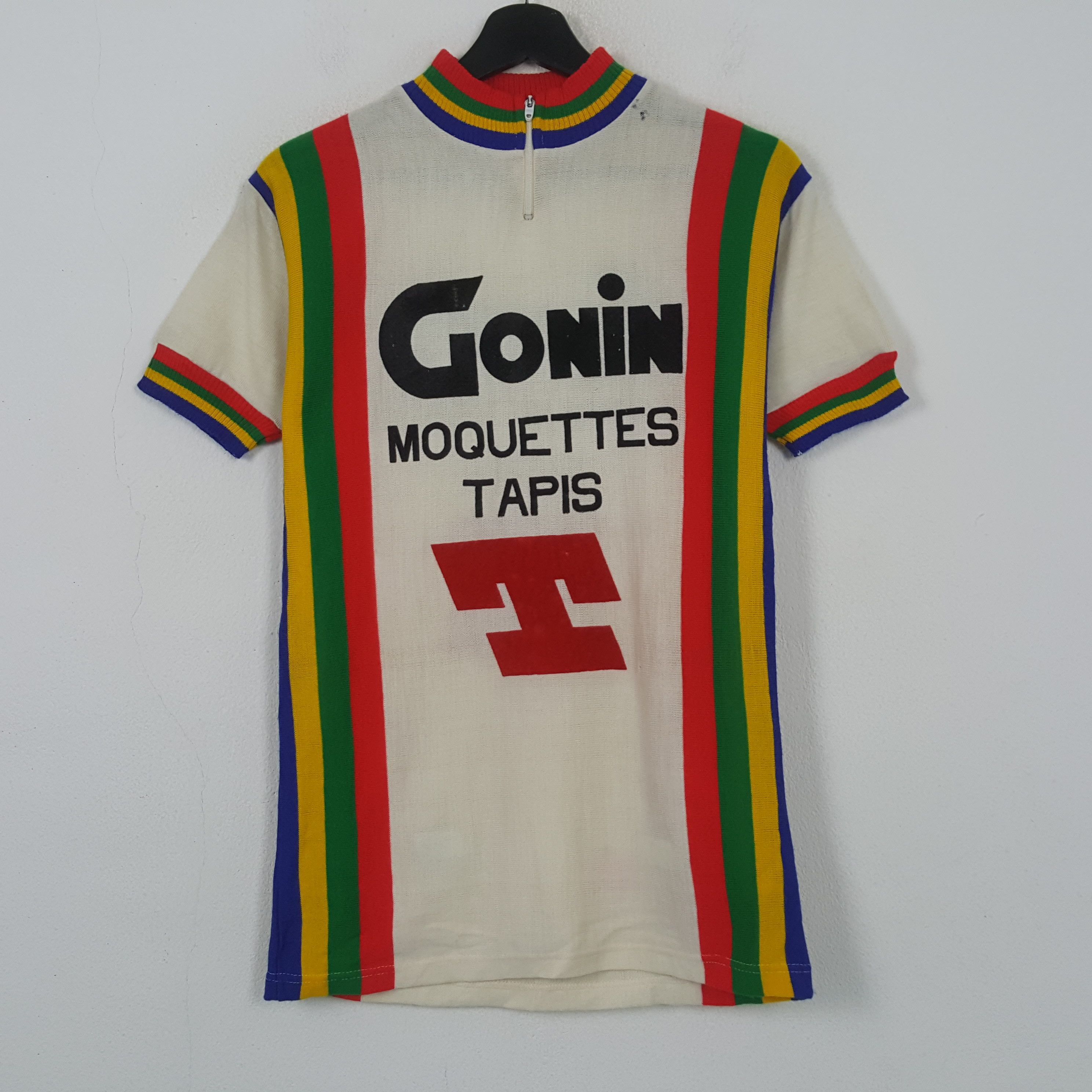 Vintage Gonin Moquettes Tapis T Cycling Jersey RR6 Size US XS / EU 42 / 0 - 1 Thumbnail