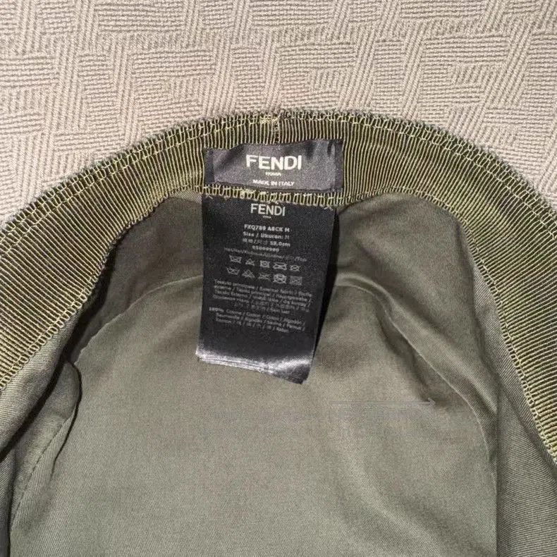 Fendi Gray Patterned Bucket Hat. Size ONE SIZE - 3 Thumbnail