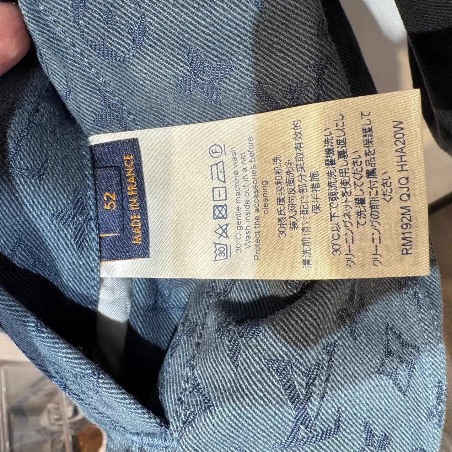 Louis Vuitton Louis Vuitton Blue Allover Print Denim Jacket Size 52 Size US L / EU 52-54 / 3 - 4 Thumbnail