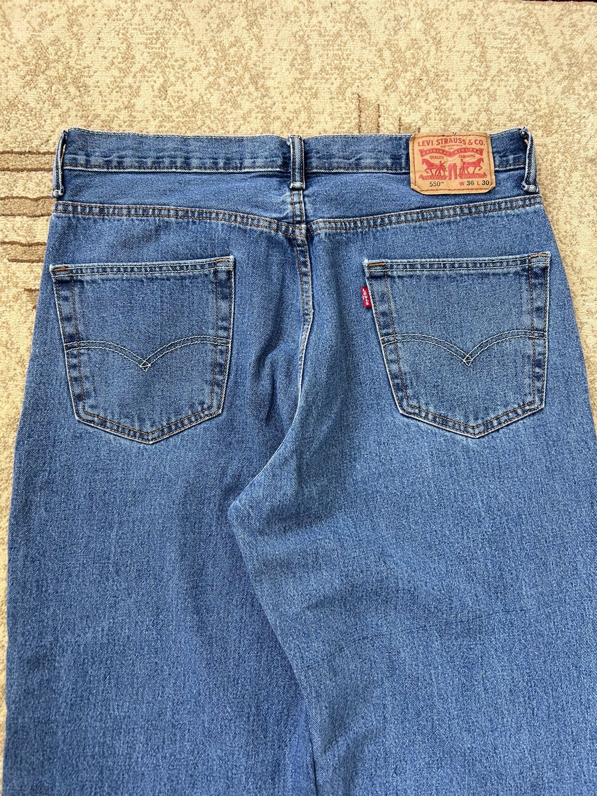 Levi's × Vintage Levis 550’s Light Blue Wash Denim Jeans Size US 34 / EU 50 - 3 Thumbnail