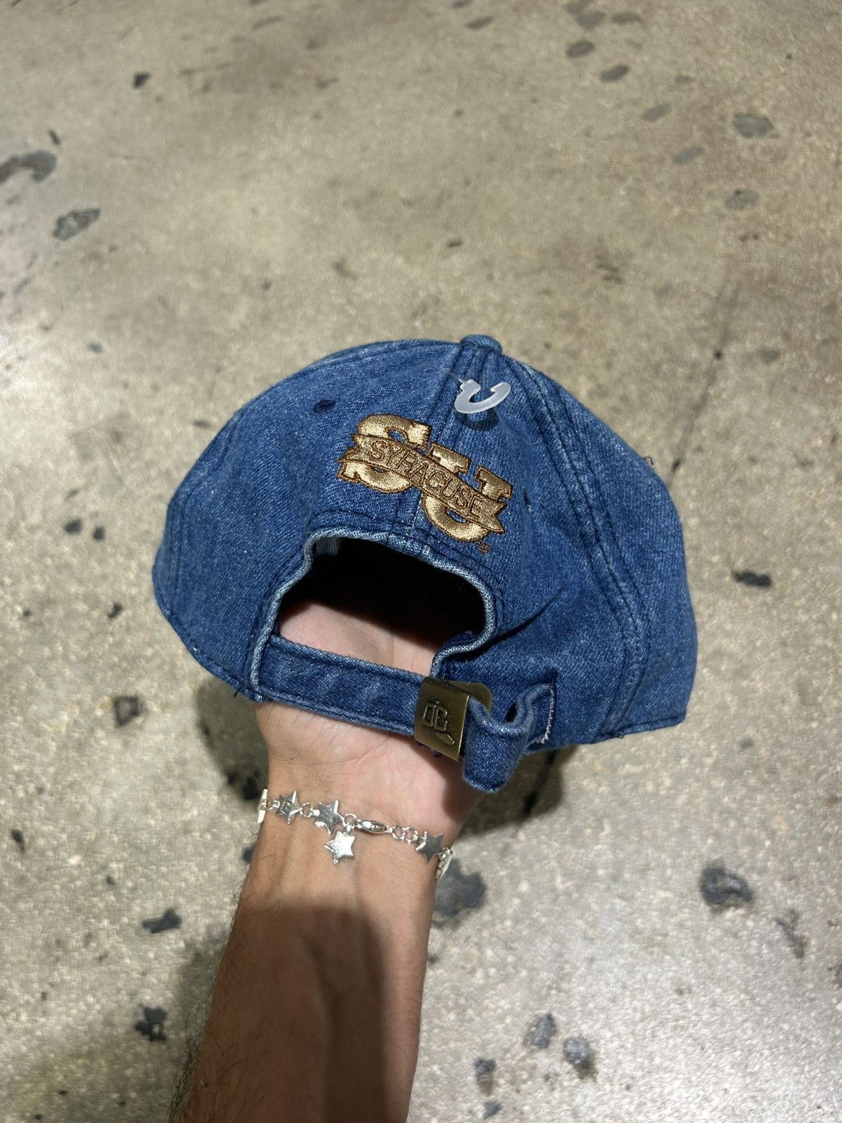 Vintage Syracuse Orange Denim Hat Size ONE SIZE - 2 Thumbnail