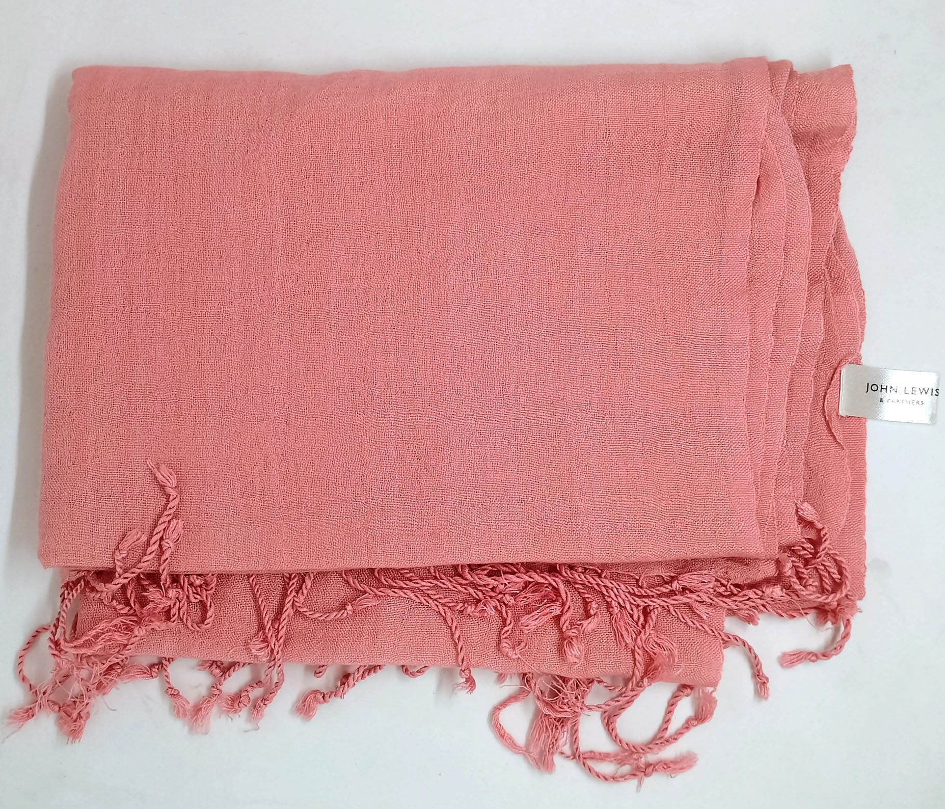 Other John Lewis Cream Wool & Viscose Scarf, size - 175x55 cm Size ONE SIZE - 4 Thumbnail