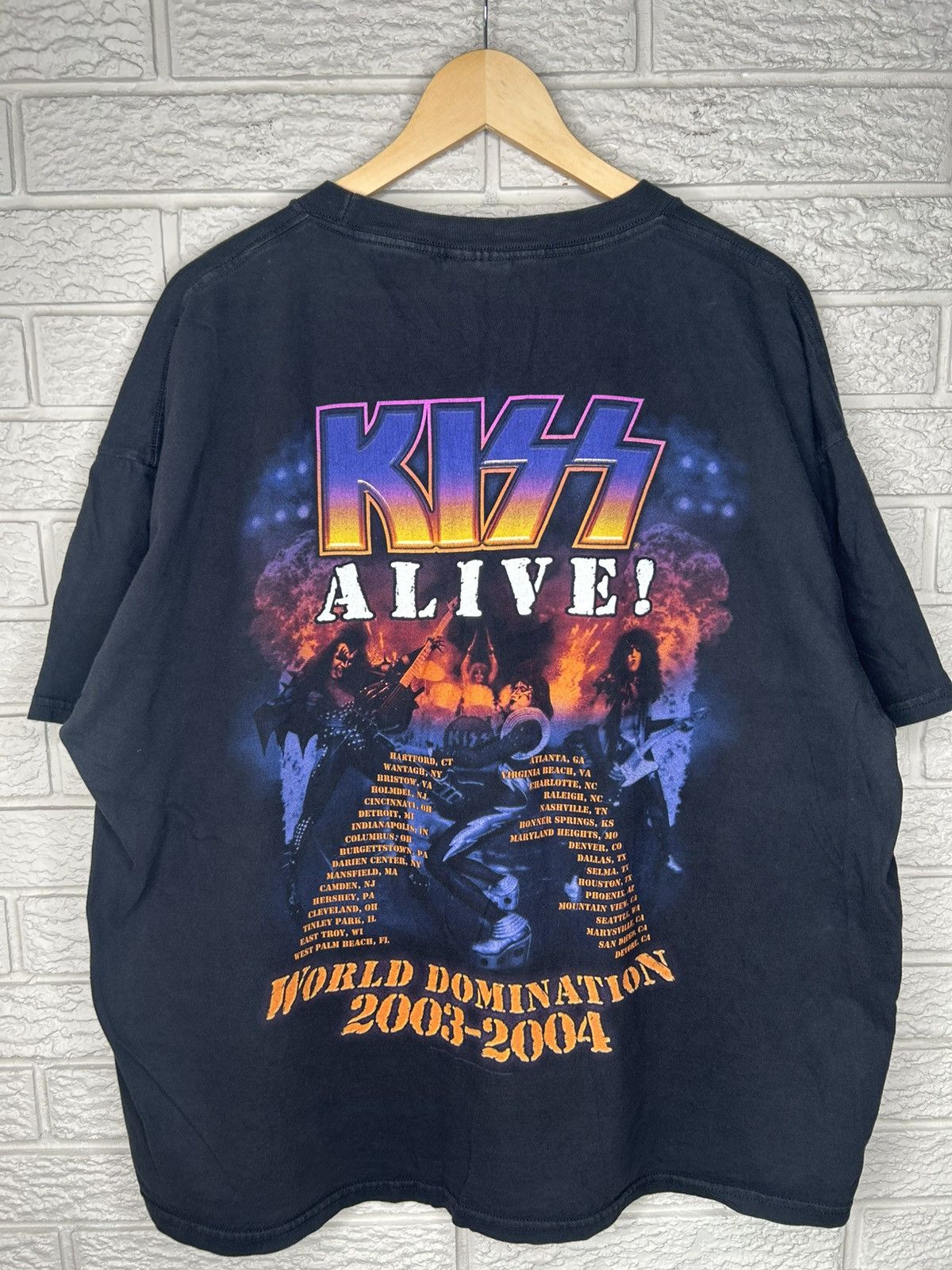 Band Tees Vintage Kiss World Domination Tour T Shirt Size US XL / EU 56 / 4 - 6 Thumbnail