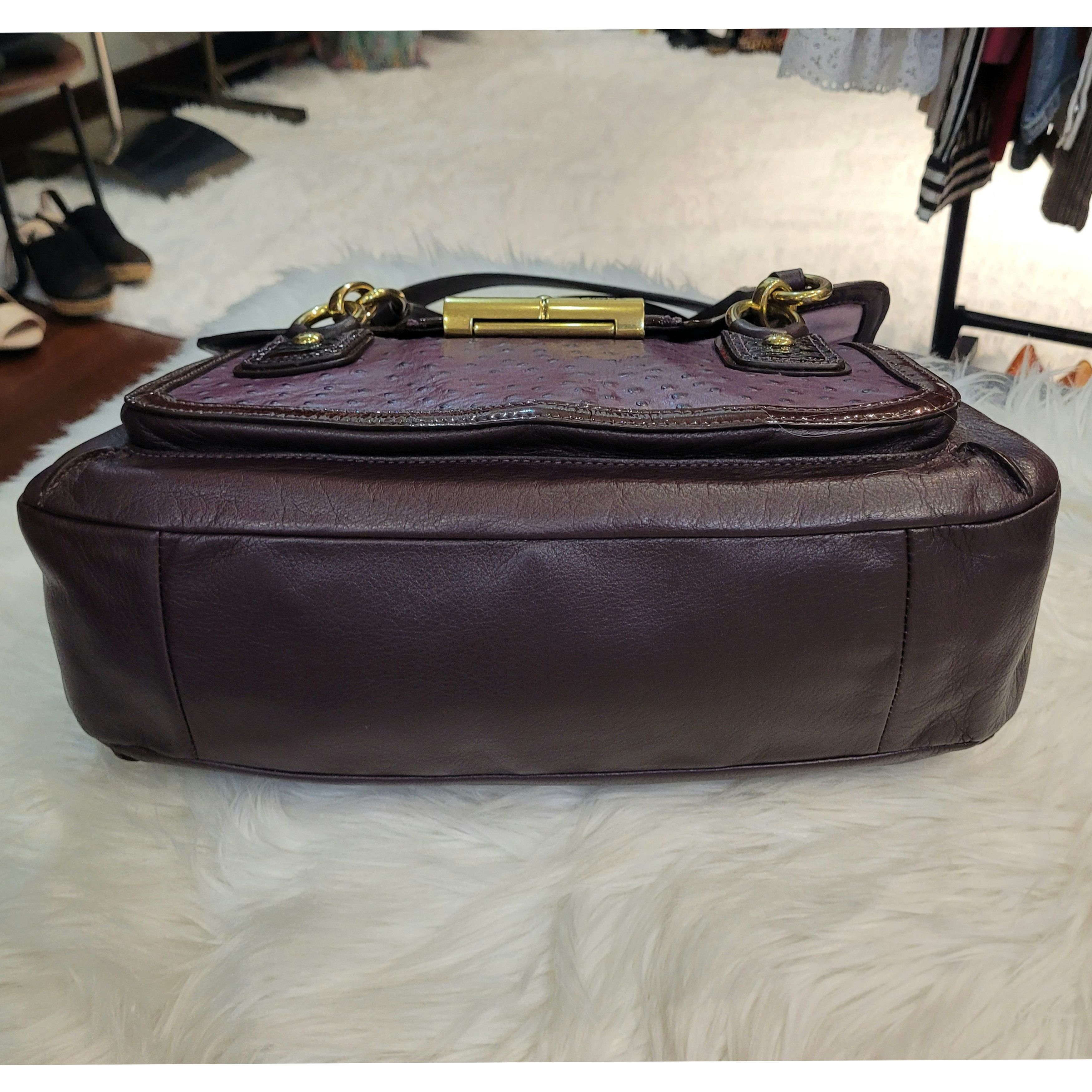 Coach Coach Kristin Spectator Ostrich Embossed Leather Satchel Size ONE SIZE - 7 Thumbnail
