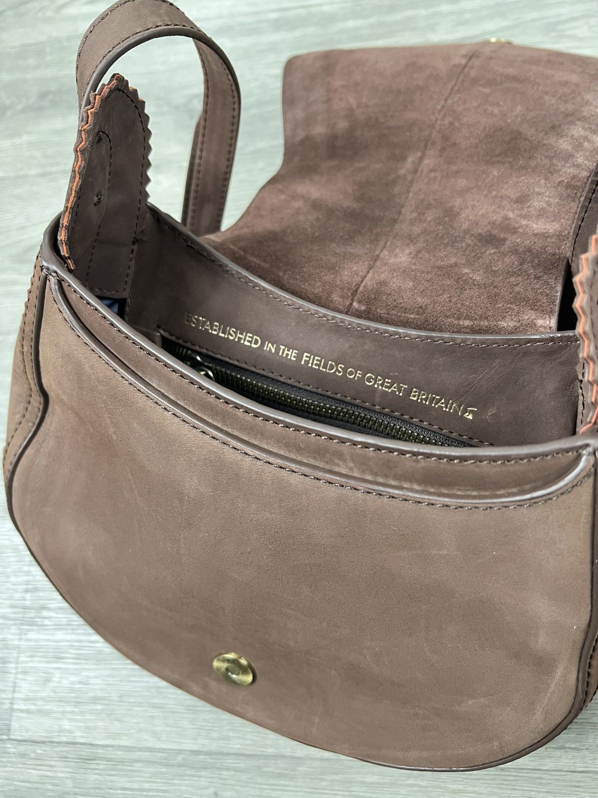 Other Joules Dawcett Spanish Leather Saddle Bag - Chocolate Size ONE SIZE - 7 Thumbnail