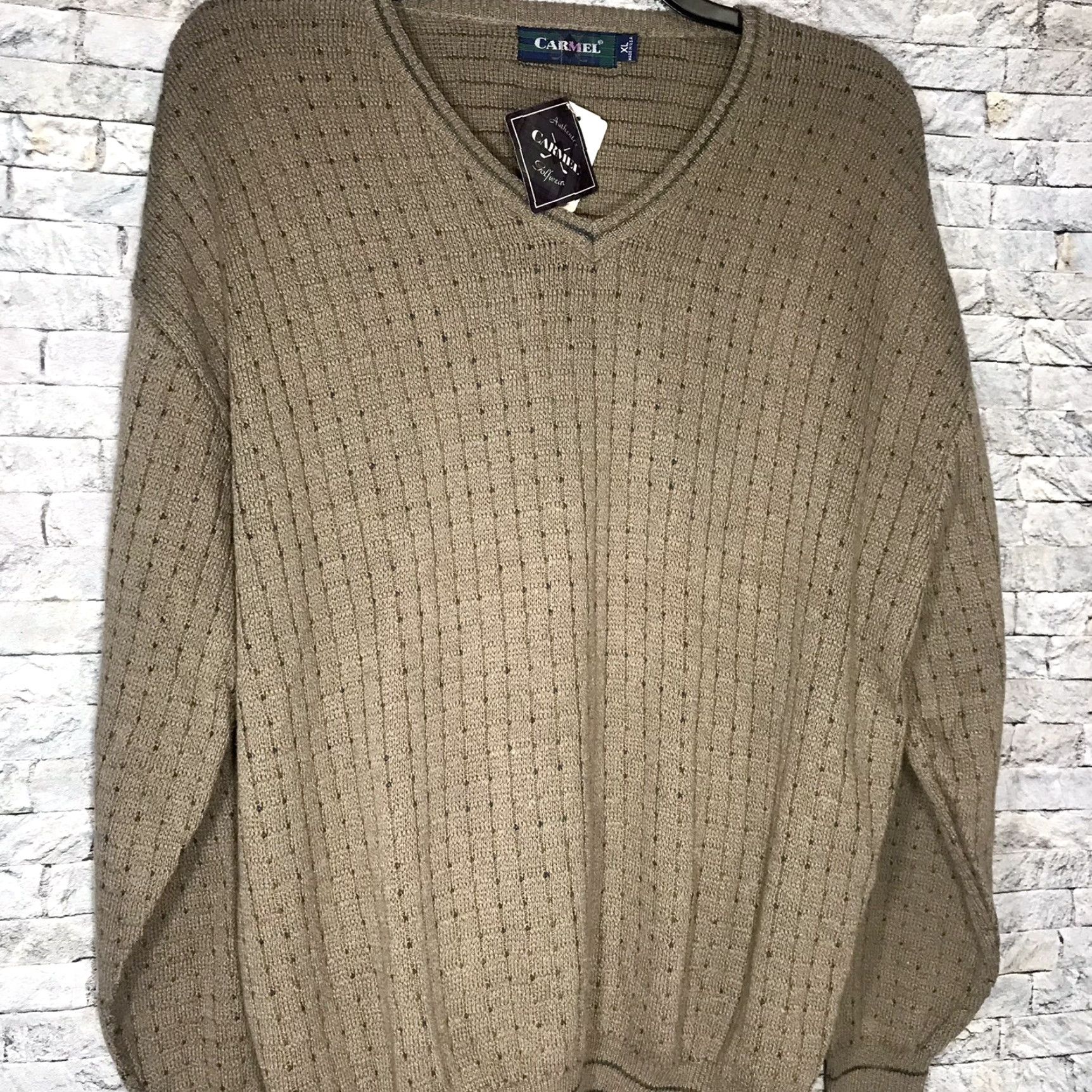 Vintage VINTAGE Carmel Golf Pullover Crewneck Sweater Brown 90s XL Men’s Classic Knit Size US XL / EU 56 / 4 - 3 Thumbnail
