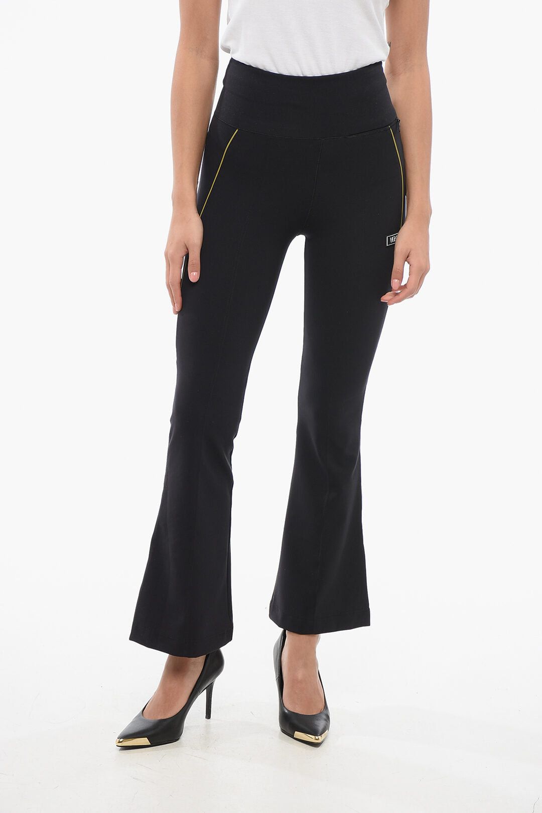 Versace Lycra Leggings with Flared Hem Size 32" / US 10 / IT 46 - 1 Thumbnail