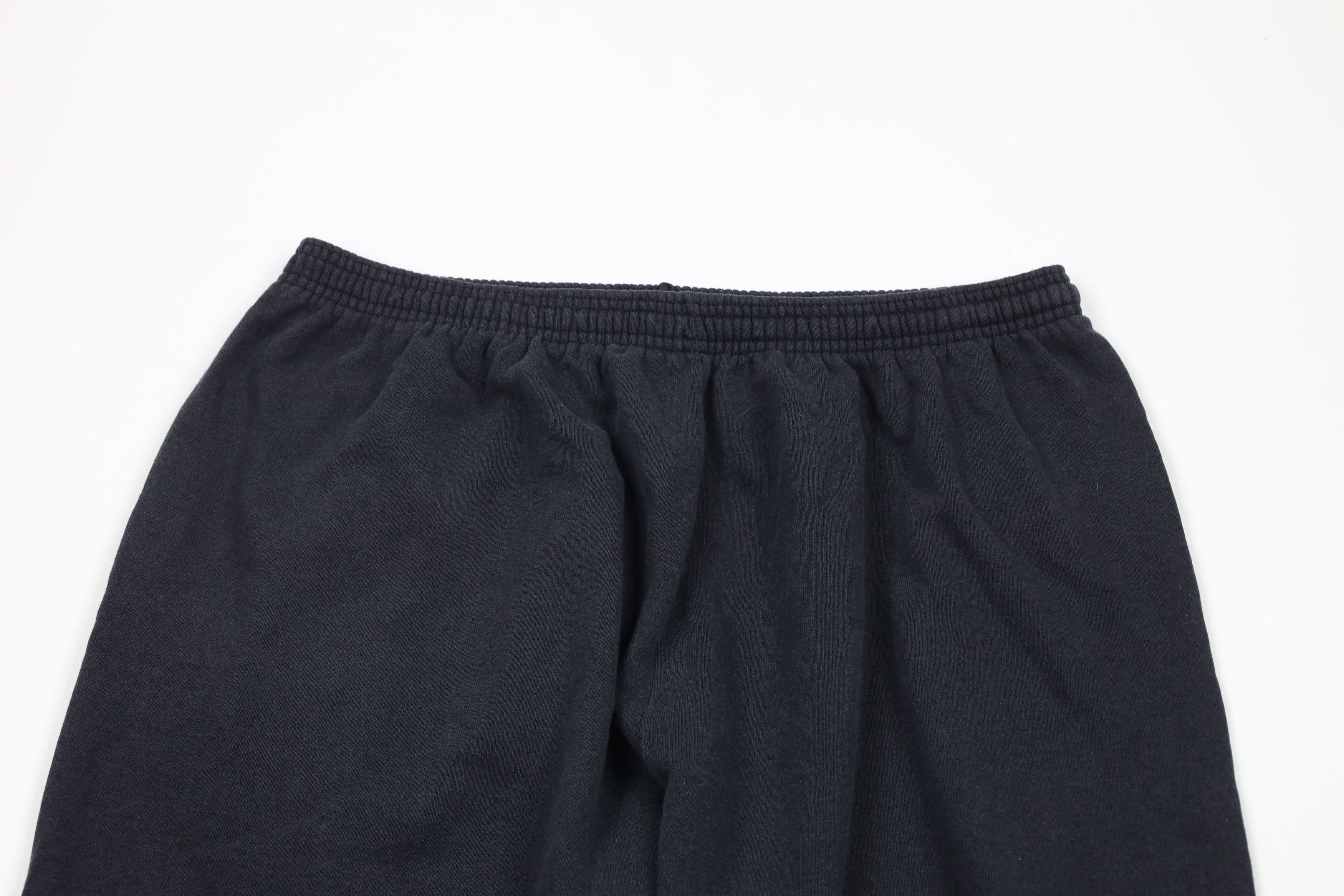 Vintage Vintage 90s Streetwear Blank Sweatpants Joggers Black USA Size 32" / US 10 / IT 46 - 2 Thumbnail