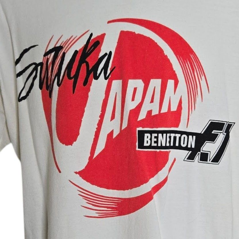Benetton Formula Vintage Mens Racing T Shirt Medium Suzuka