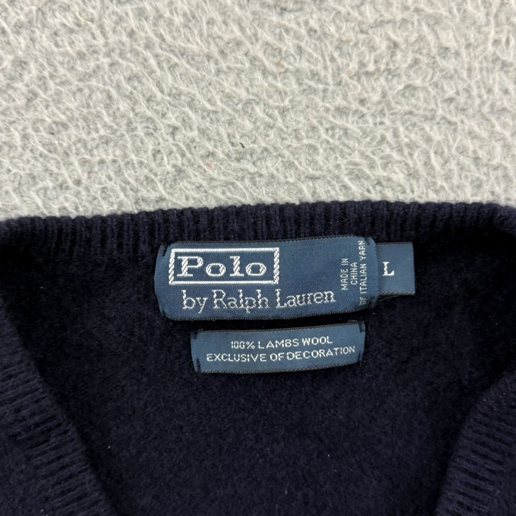 Polo Ralph Lauren VINTAGE Polo Ralph Lauren Sweater Mens Medium Navy 100% Lambswool Pony Preppy Jumper Knit Size US M / EU 48-50 / 2 - 6 Thumbnail