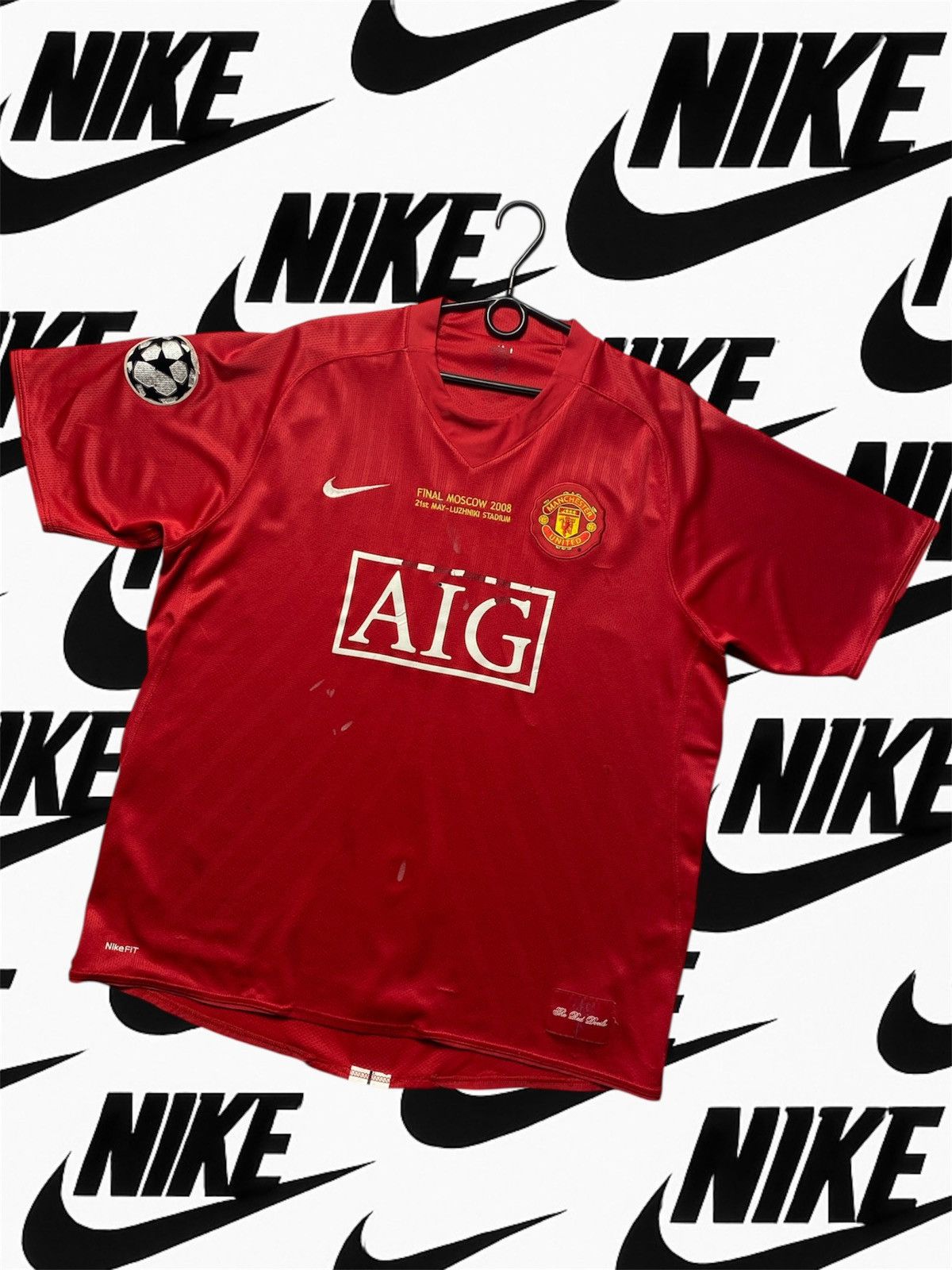 Nike Vintage Nike Manchester United Final 2008 champions Size US XL / EU 56 / 4 - 1 Thumbnail