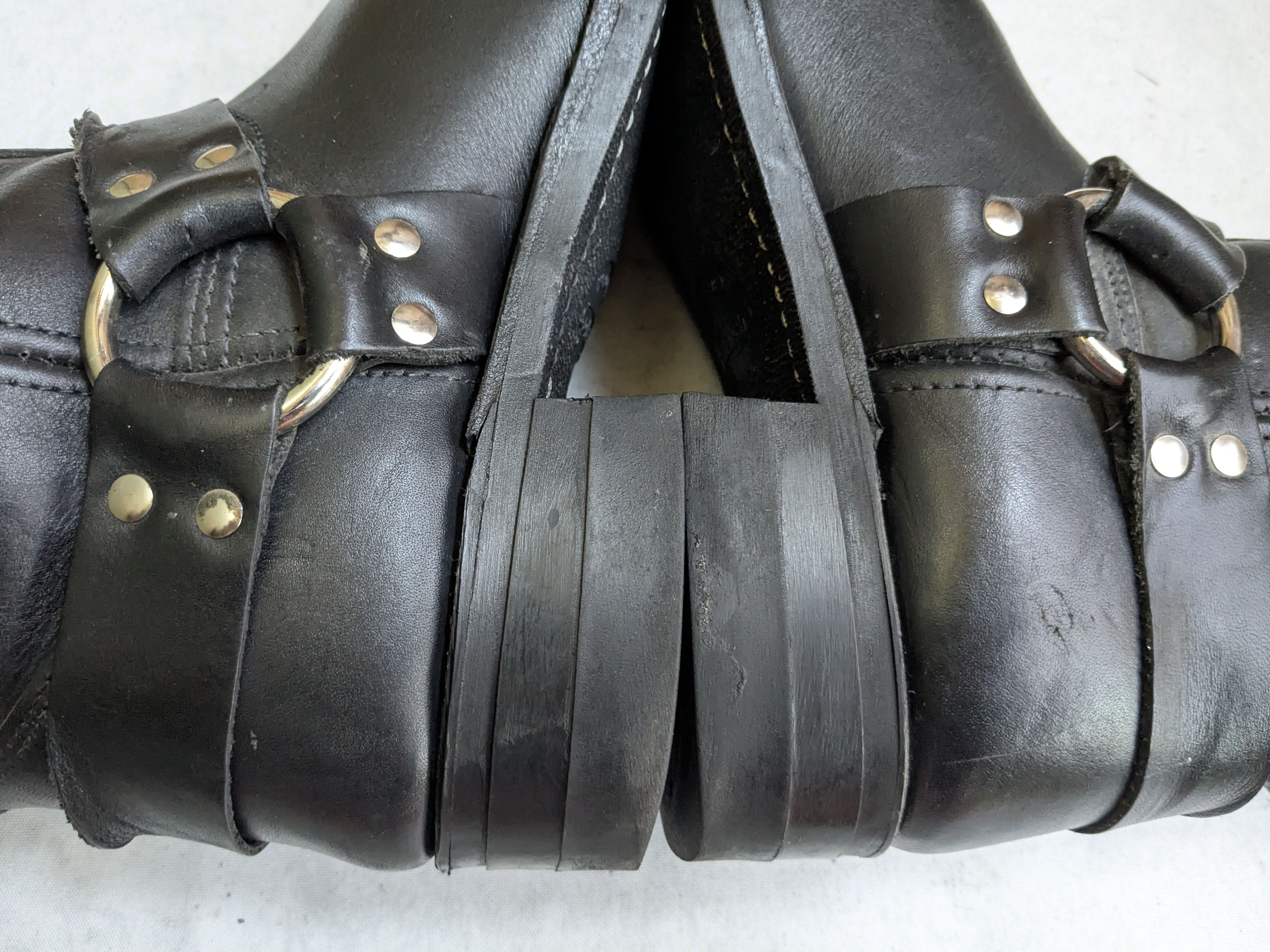 Frye Frye Harness Boots Black Leather 10.5 M Leather Buckle Size US 10.5 / EU 43-44 - 11 Thumbnail