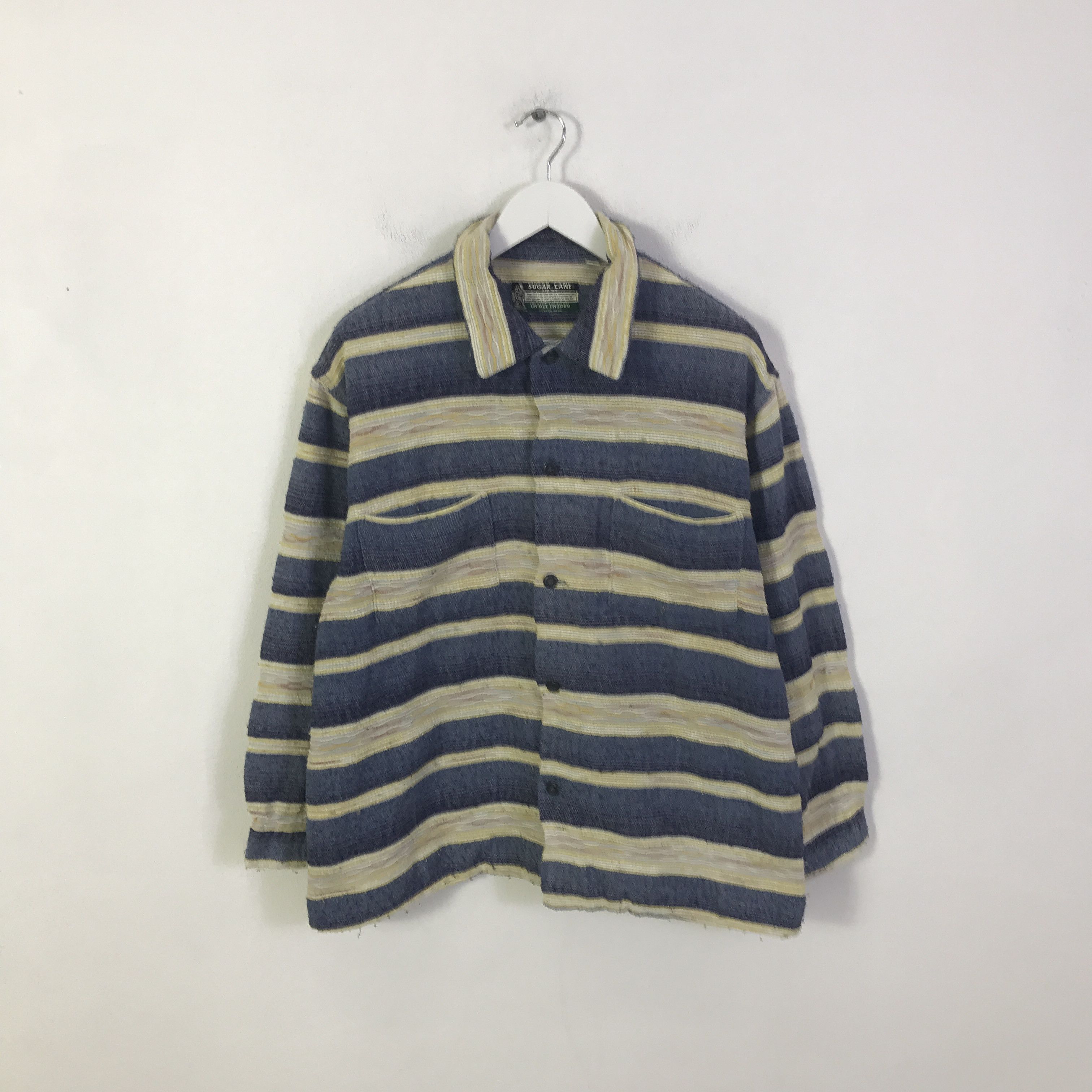 Sugar Cane Sugar Cane Stiped Button Japan jacket K100B14 Size US L / EU 52-54 / 3 - 1 Thumbnail