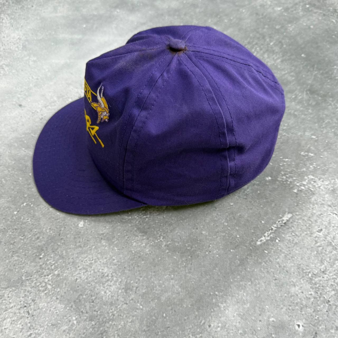 NHL Vintage 80s Minnesota Vikings NFL Script Logo Euro Cap Size ONE SIZE - 7 Thumbnail