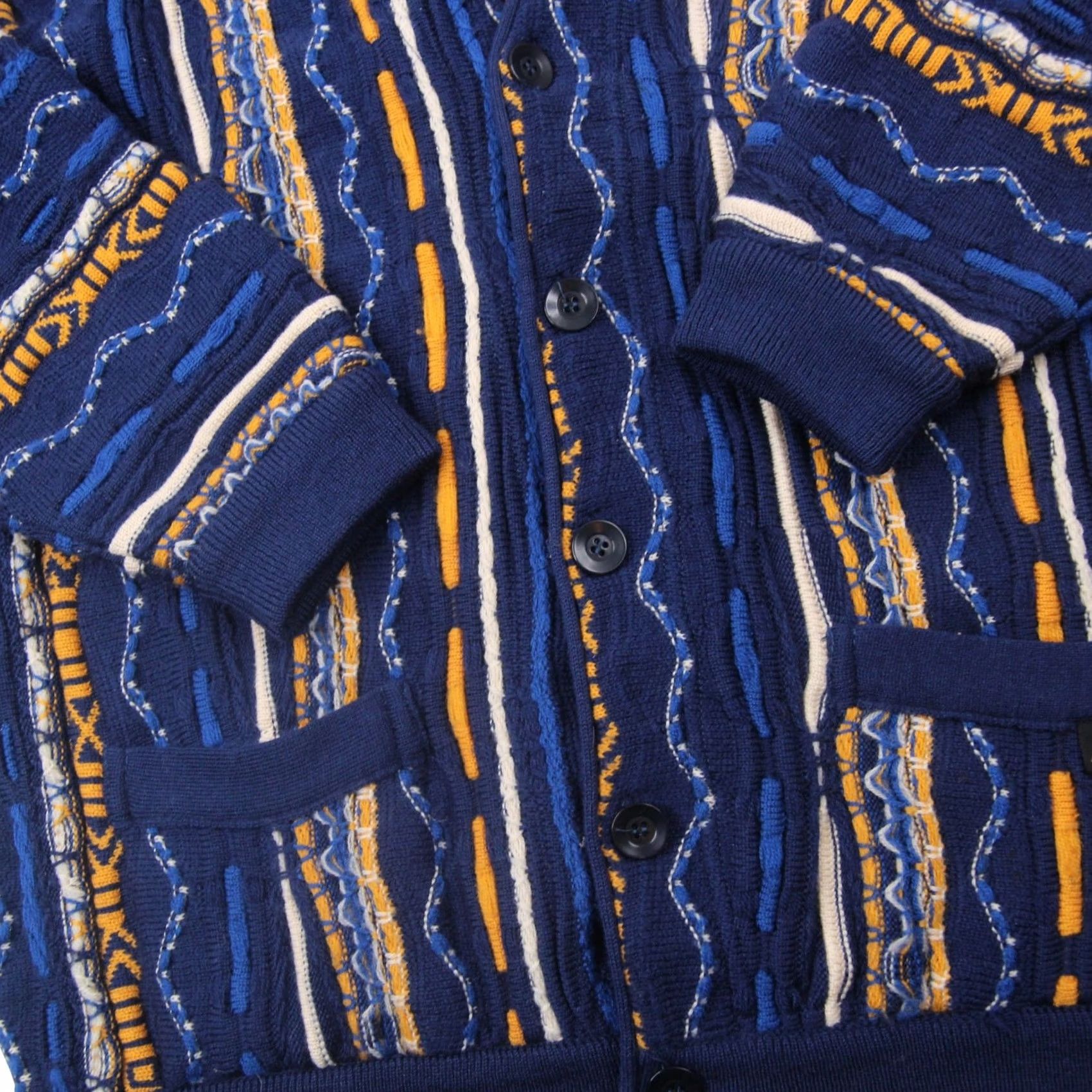 Coogi VINTAGE Coogi Soul of Australia Crazy Cardigan Sweater Mens M Blue Cardigan Sweater Size US M / EU 48-50 / 2 - 3 Thumbnail