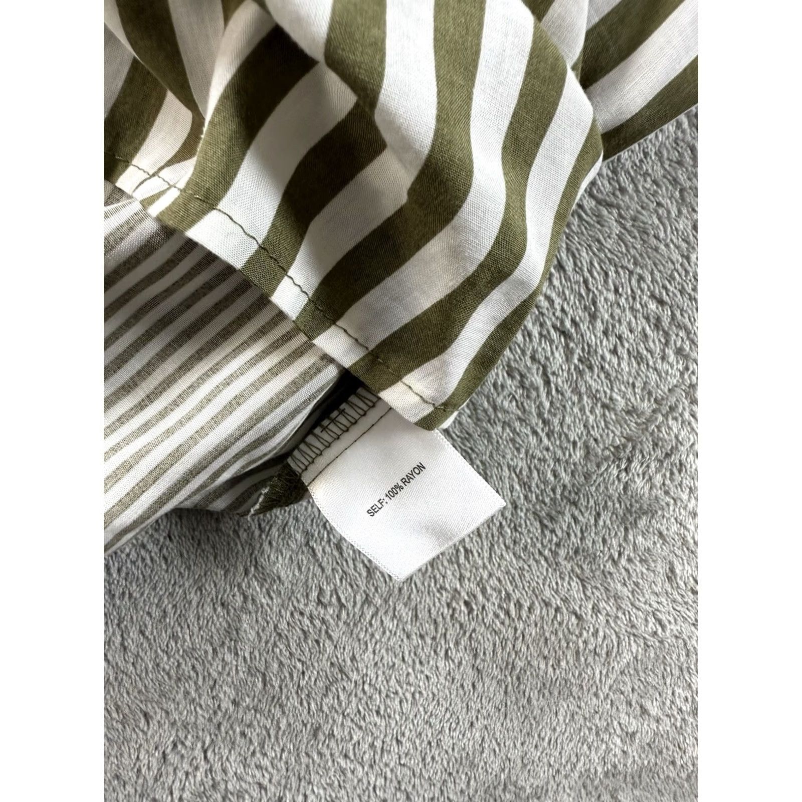 Vintage JANE AND DELANCY PLUS 2XL GREEN STRIPED SHIRT COASTAL FEMININE OFFICE Size XXL / US 16-18 / IT 52-54 - 5 Thumbnail