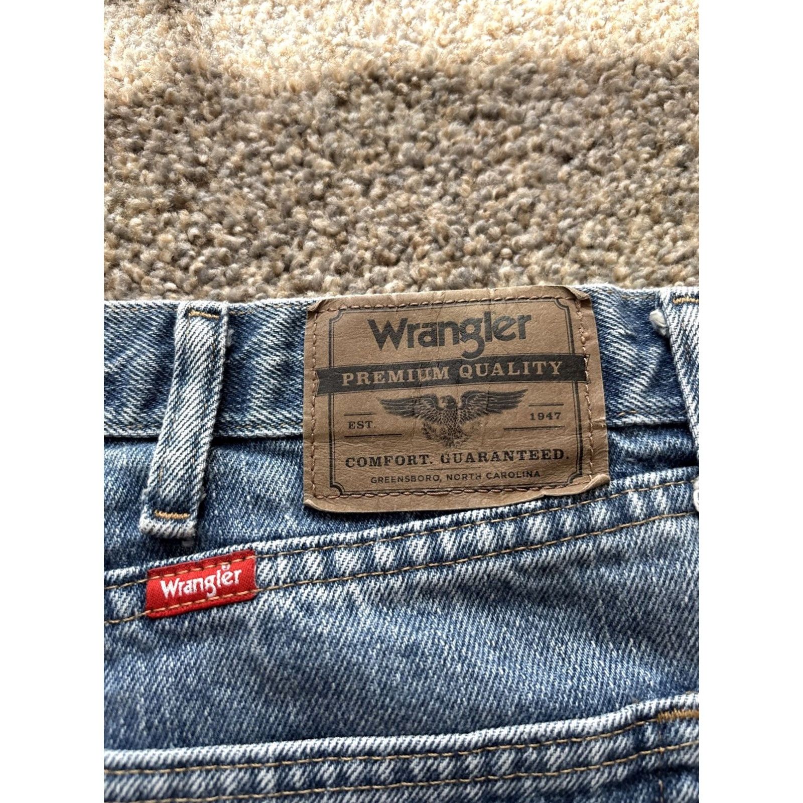 Wrangler VINTAGE Wrangler Jeans 38x30 Denim Cotton 5-Pocket Straight Blue Mens Regular Size US 38 / EU 54 - 7 Thumbnail