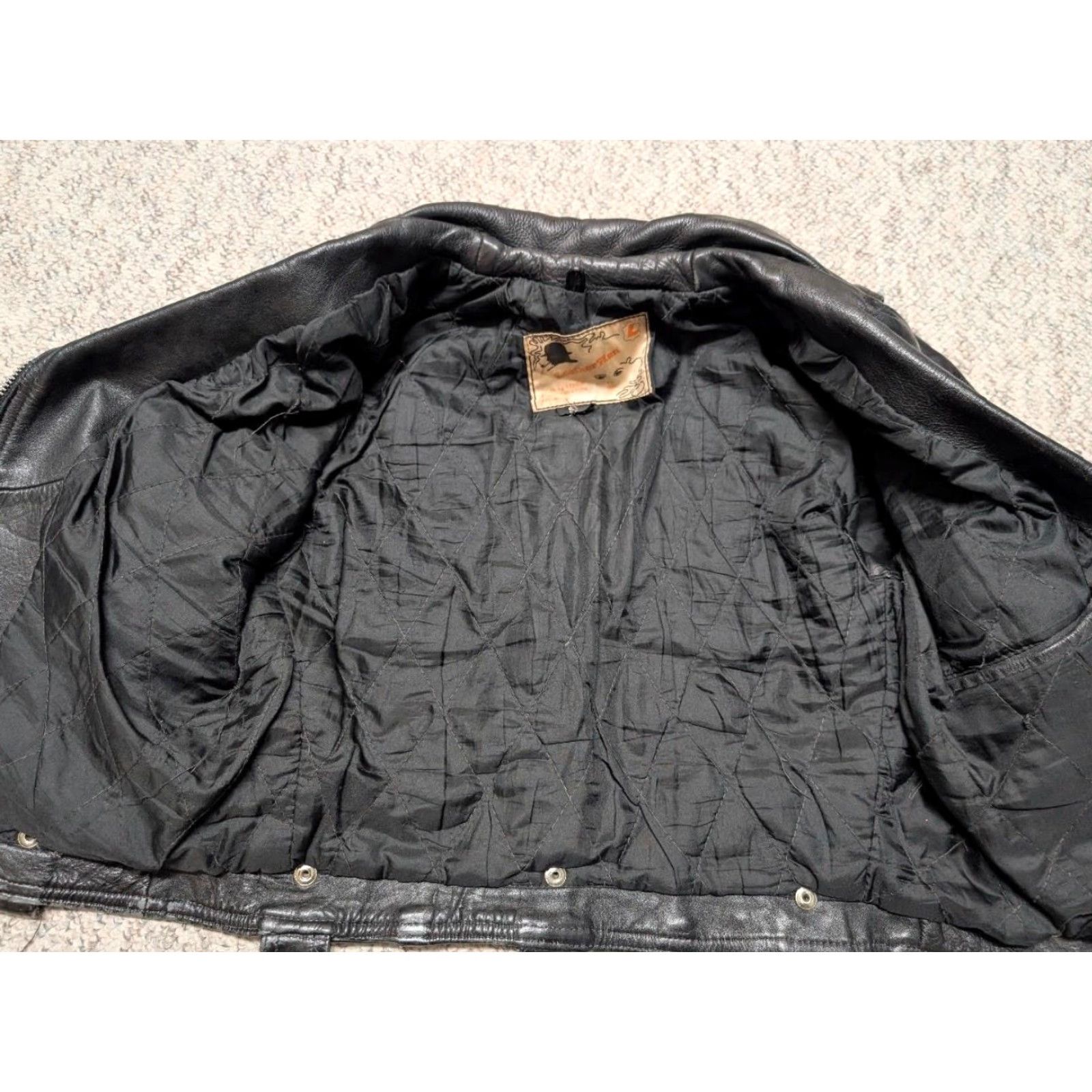 Vintage VINTAGE Leathermen Leather Jacket Biker Women S Black Cowhide 1980s Motorcycle Goth Punk Harley Size S / US 4 / IT 40 - 4 Thumbnail