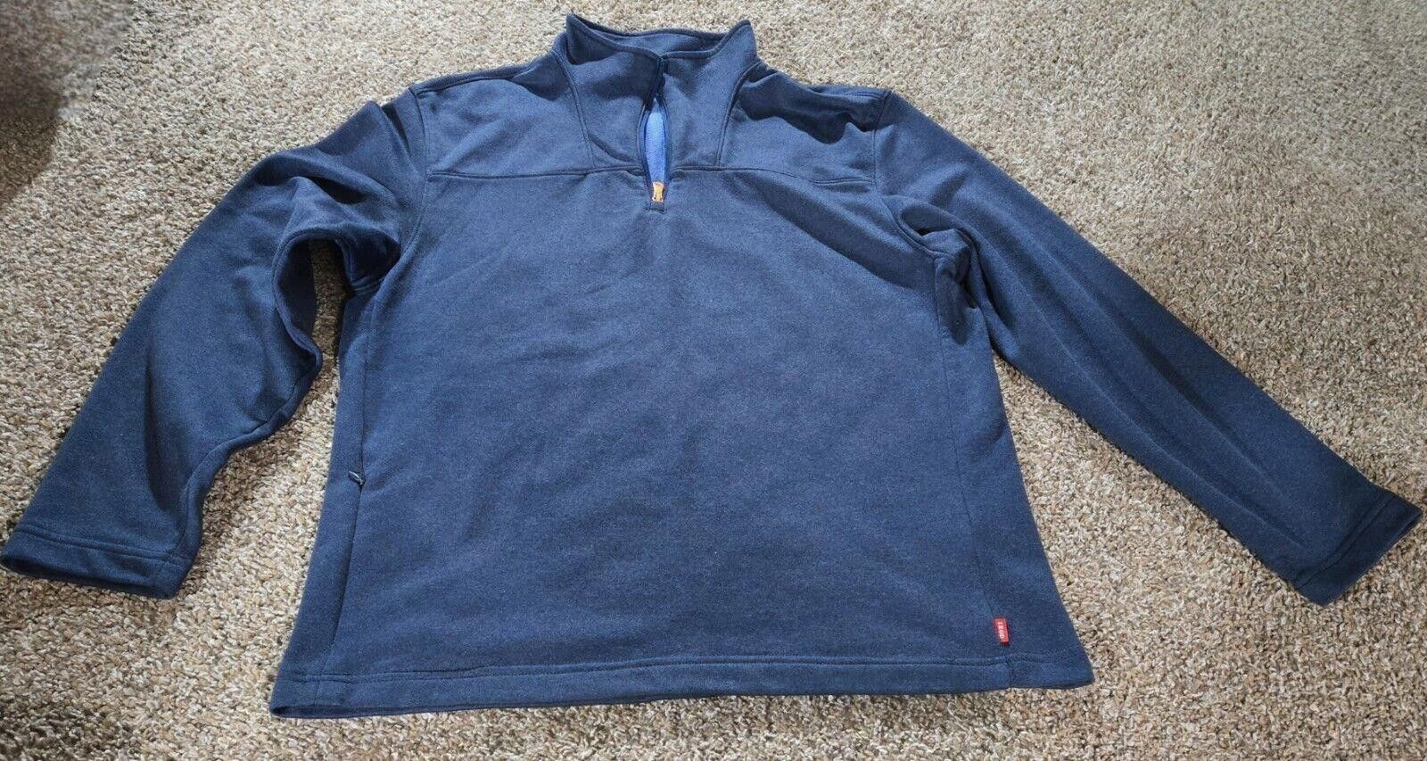 Izod Blue Izod 1/4 Zip Pullover Sweatshirt Size M Size ONE SIZE - 1 Thumbnail