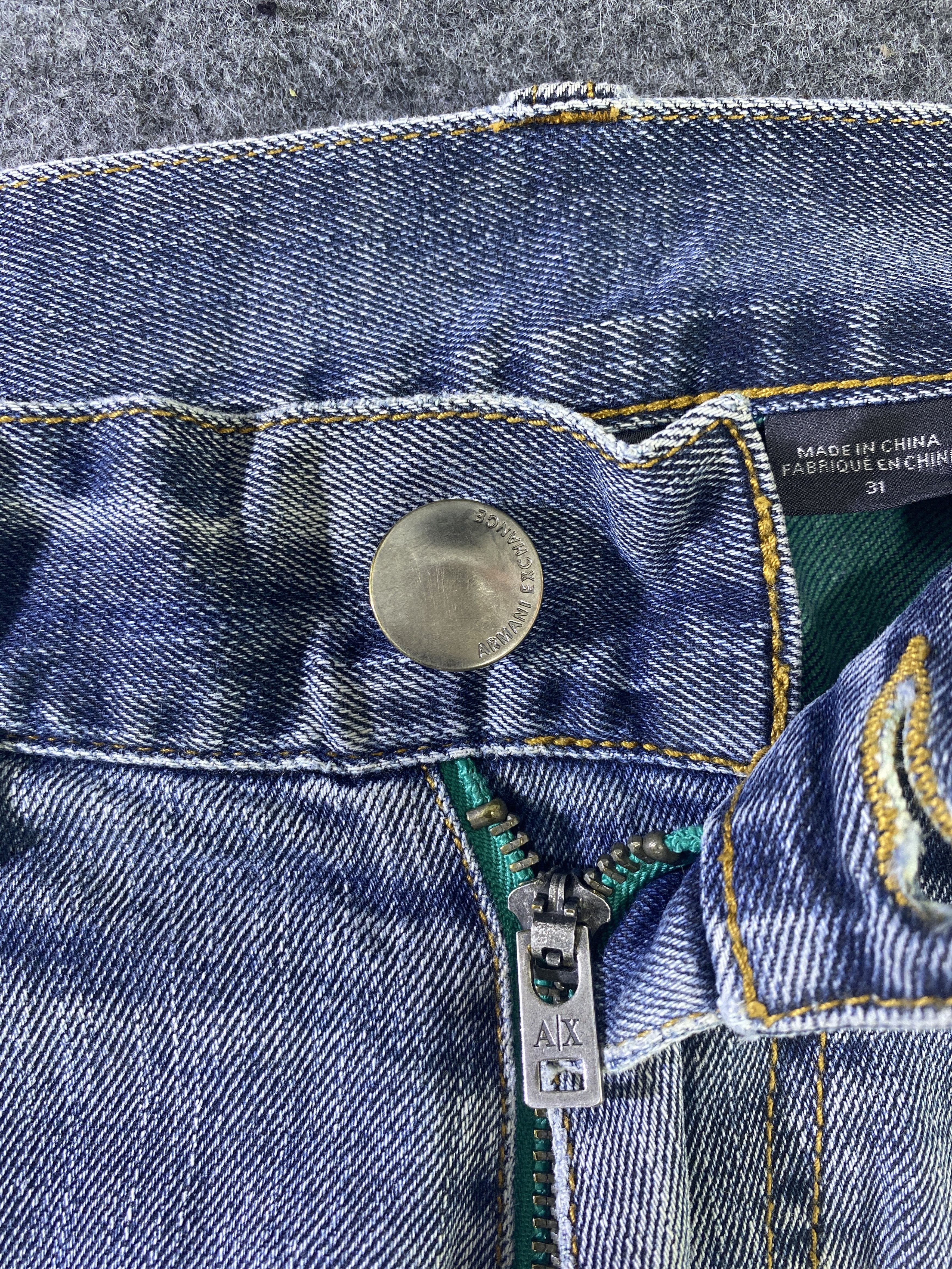 Armani Exchange Armani Exchange Blue Wash Jeans-J949 Size 33" - 11 Thumbnail