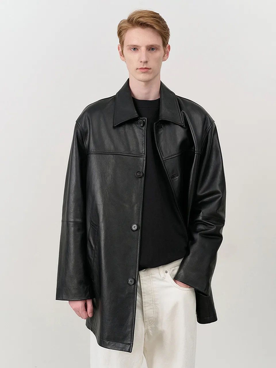 Other Dunst black lamb leather half jacket Size US XL / EU 56 / 4 - 7 Thumbnail