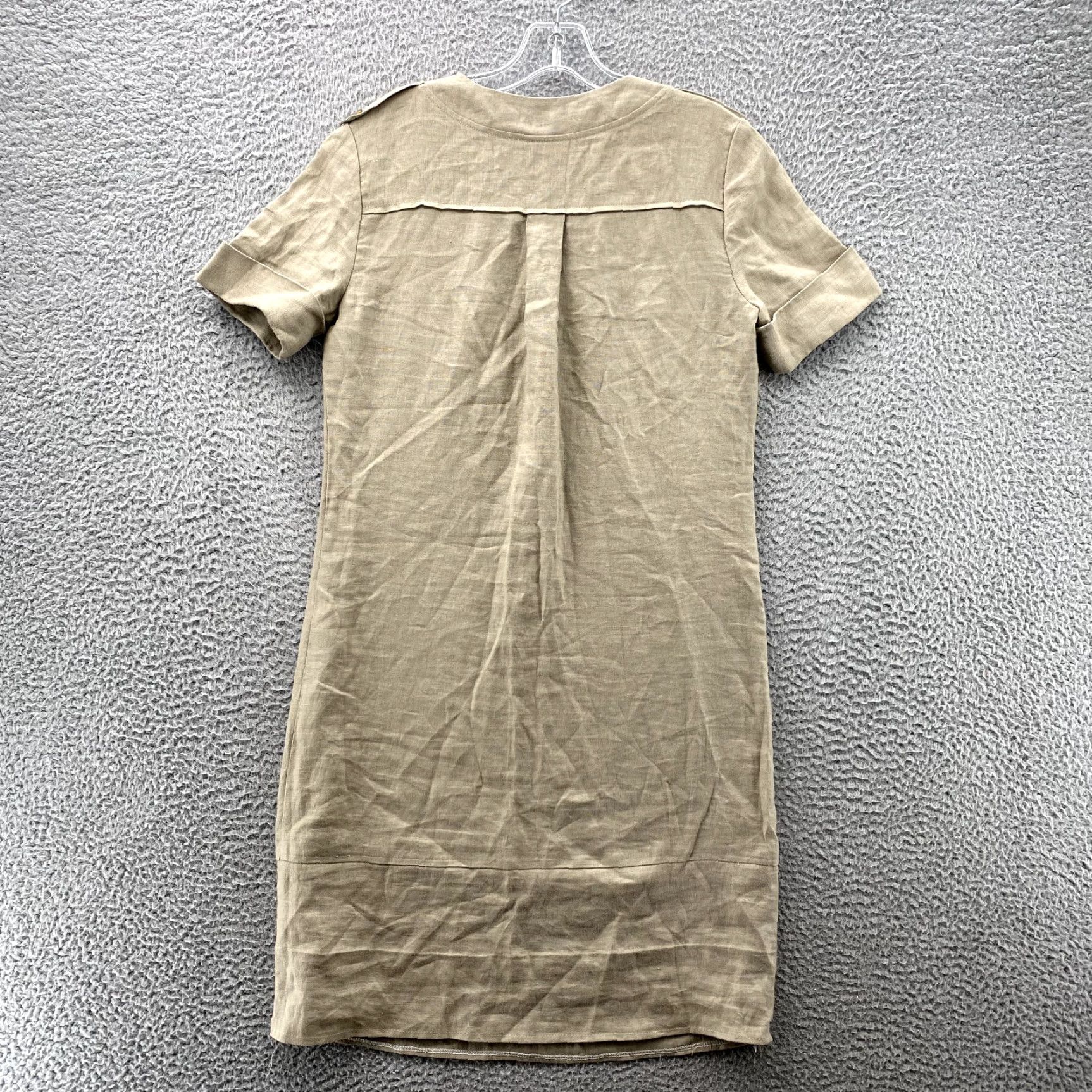Tory Burch Tory Burch Dress Women's 2 Khaki V-Neck Linen Shift Classic core Safari Office Size XS / US 0-2 / IT 36-38 - 5 Thumbnail