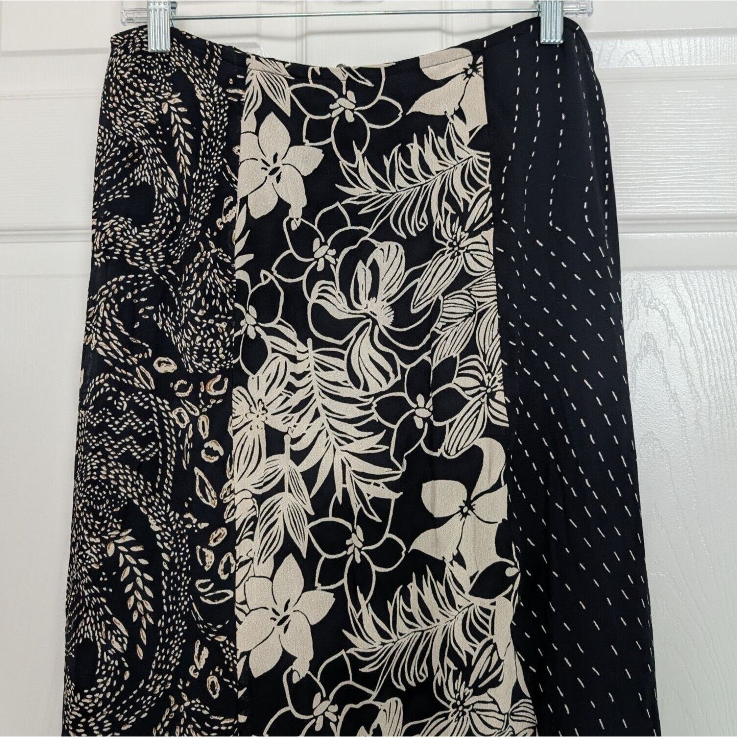Designer Chicos Design 2 Floral Maxi Skirt Womens Size Medium Black Size 30" / US 8 / IT 44 - 2 Thumbnail