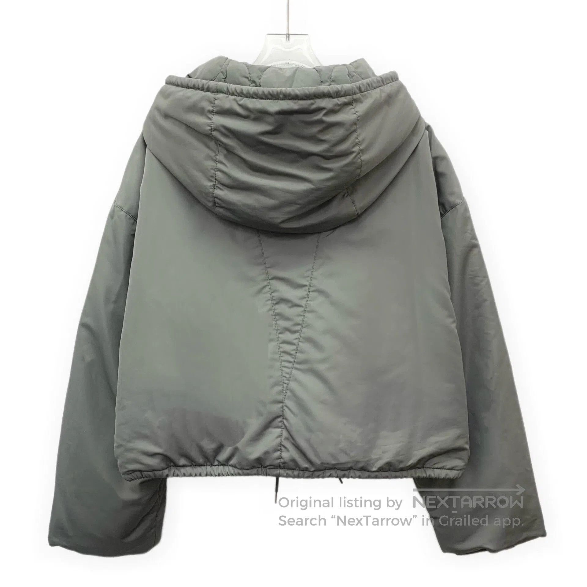 Miu Miu Miu Miu 2023 Gray Logo Hooded Jacket. Size M / US 6-8 / IT 42-44 - 2 Thumbnail