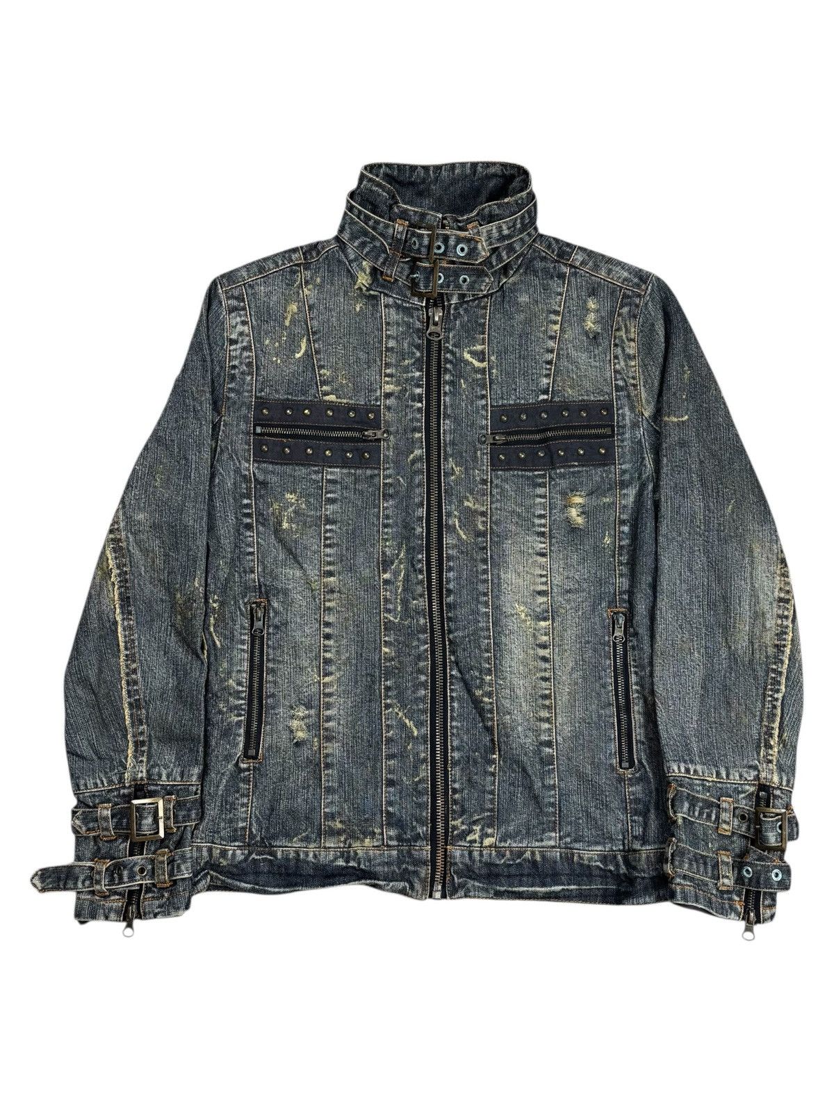 Ekam 2000s In The Attic - Bondage Rider Denim Jacket Size US M / EU 48-50 / 2 - 1 Thumbnail