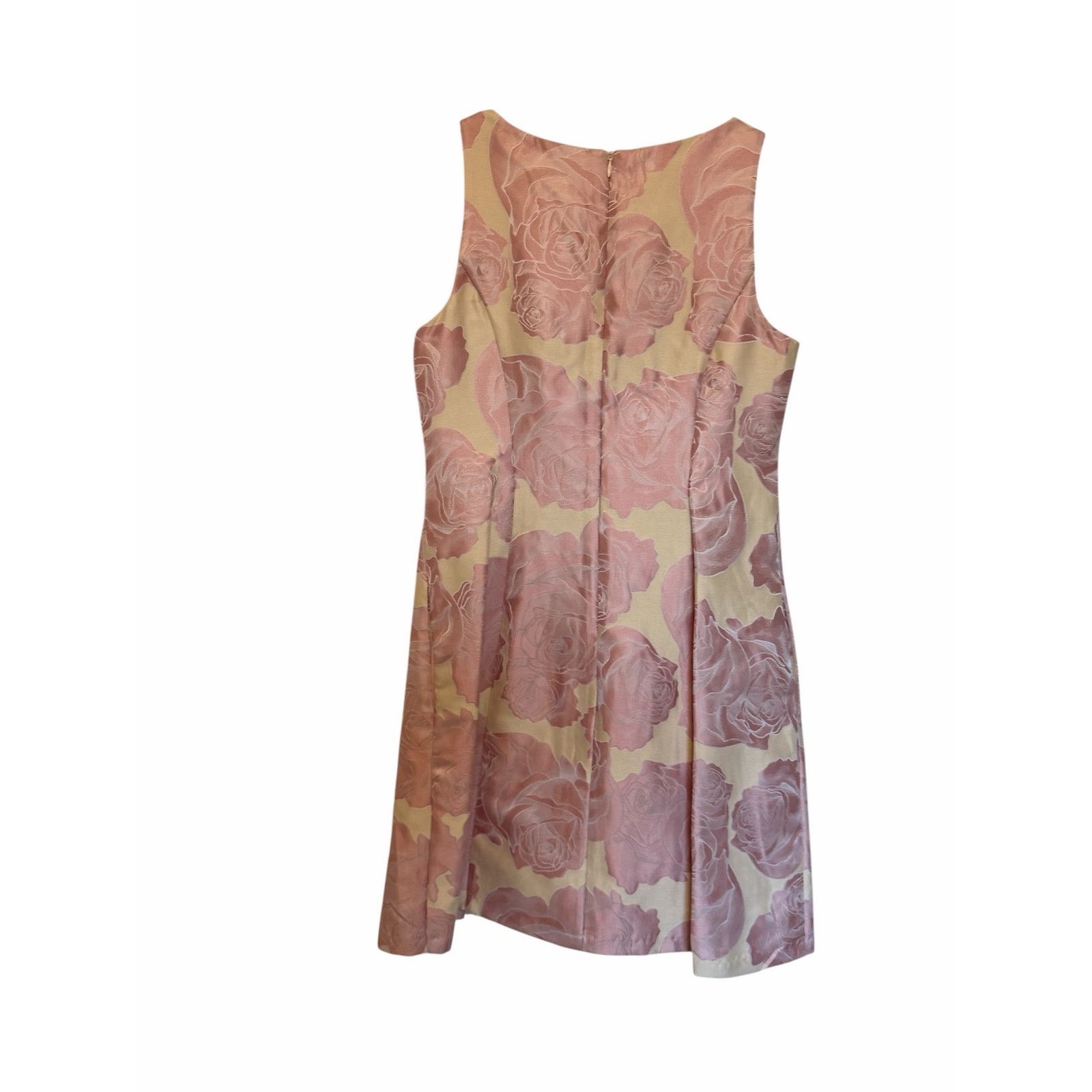 Other Pink Cream V-Neck Sleeveless Formal Pocketed Midi Dress Size XS / US 0-2 / IT 36-38 - 6 Thumbnail