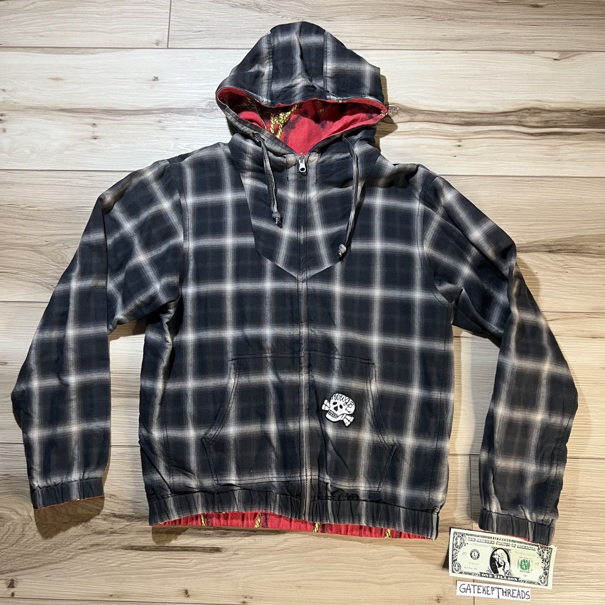 Sasquatchfabrix Sasquatchfabrix AW05 3D Rope Check Reversible Hoodie Size US M / EU 48-50 / 2 - 3 Thumbnail